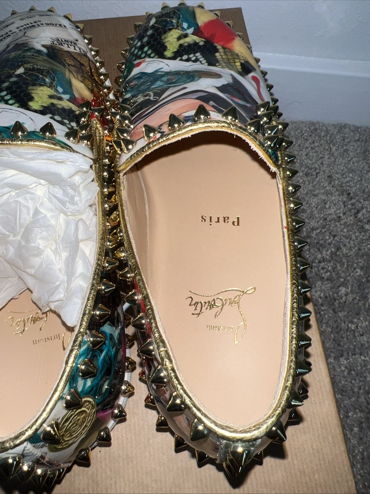 Christian Louboutin Christian Louboutin Pick Boat Patent Trash Spikes Size 38 Size US 8 / IT 38 - 5 Thumbnail