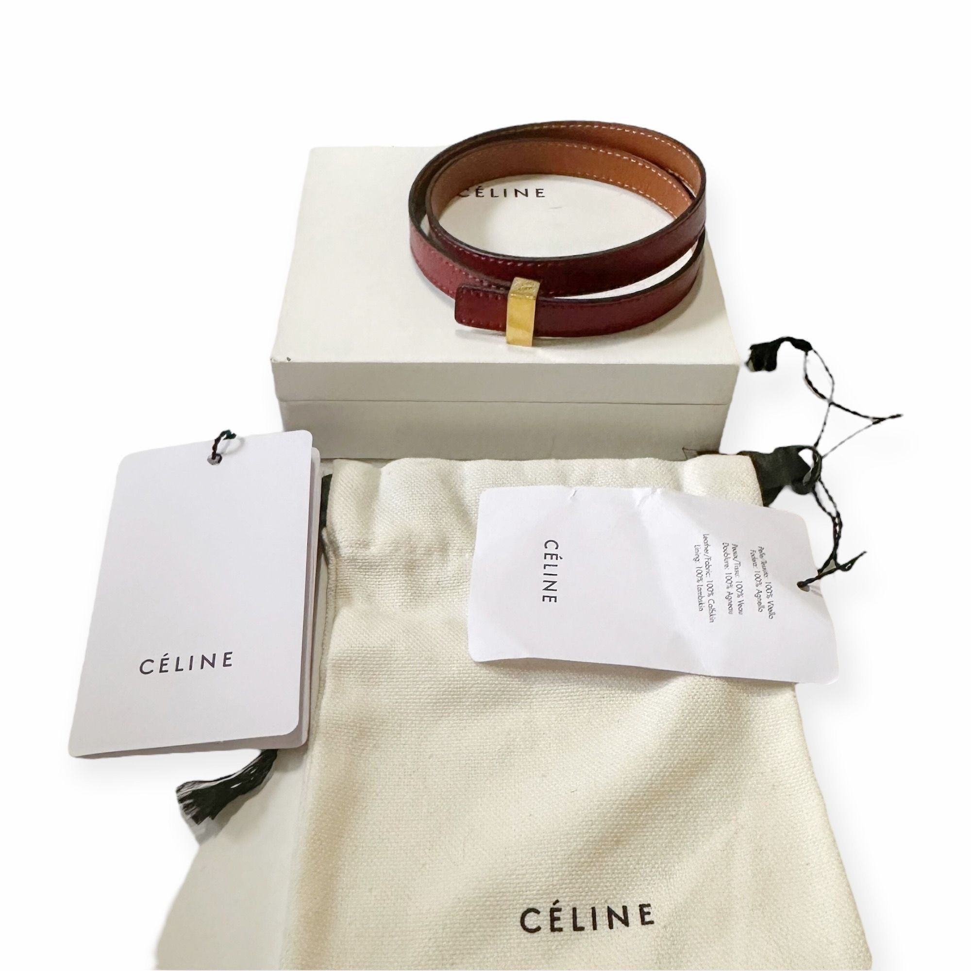 Celine Celine Triple Tour Wrap Leather Bracelet, Never used, In Ori Size ONE SIZE - 2 Thumbnail