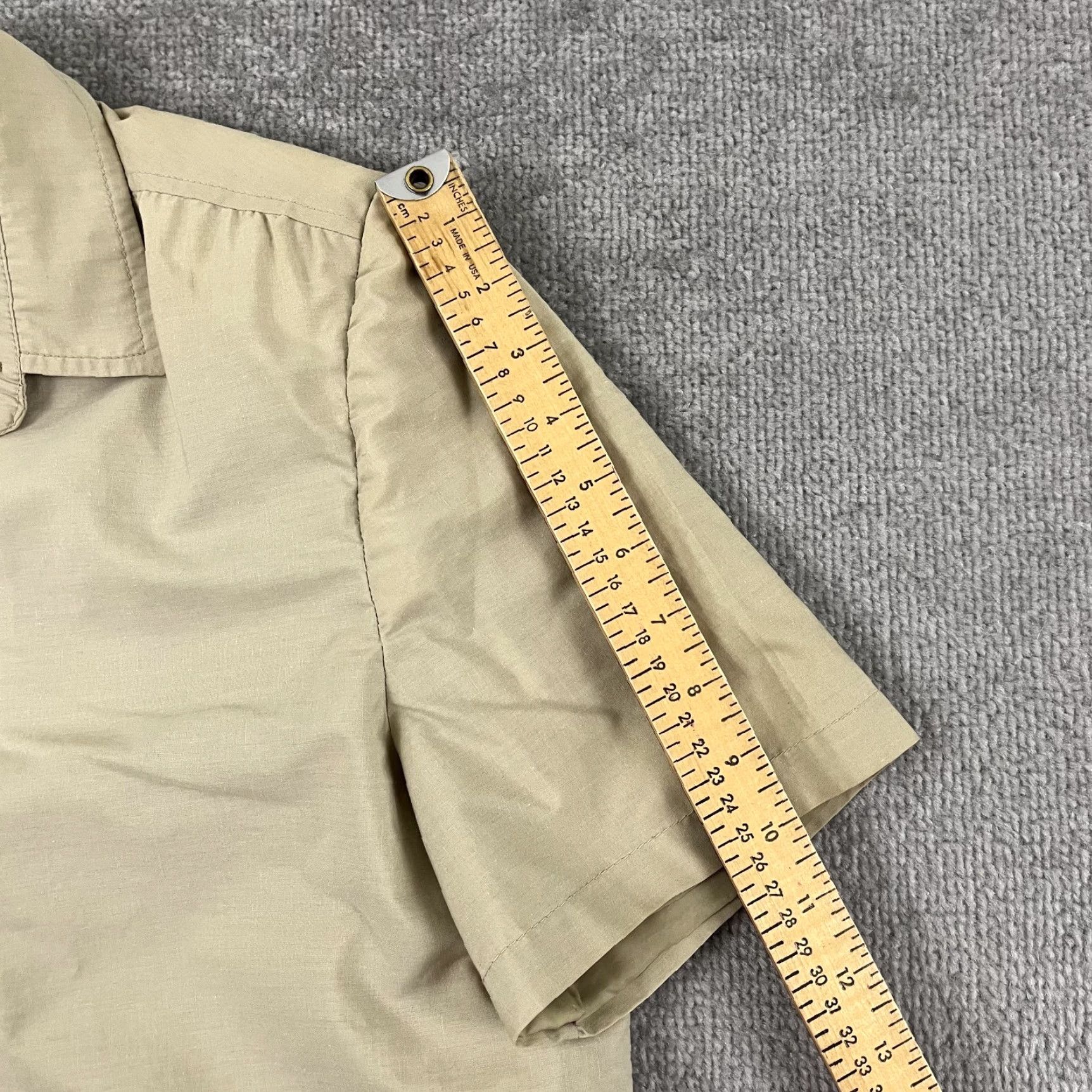 Vintage VINTAGE Gordons Captain’s Lady Shirt Women Size L Cotton Blend Brown Nautical 14 M/L Regular Short Sleeve Button-Up Mens Womens Girls Boys Size L / US 10 / IT 46 - 5 Thumbnail