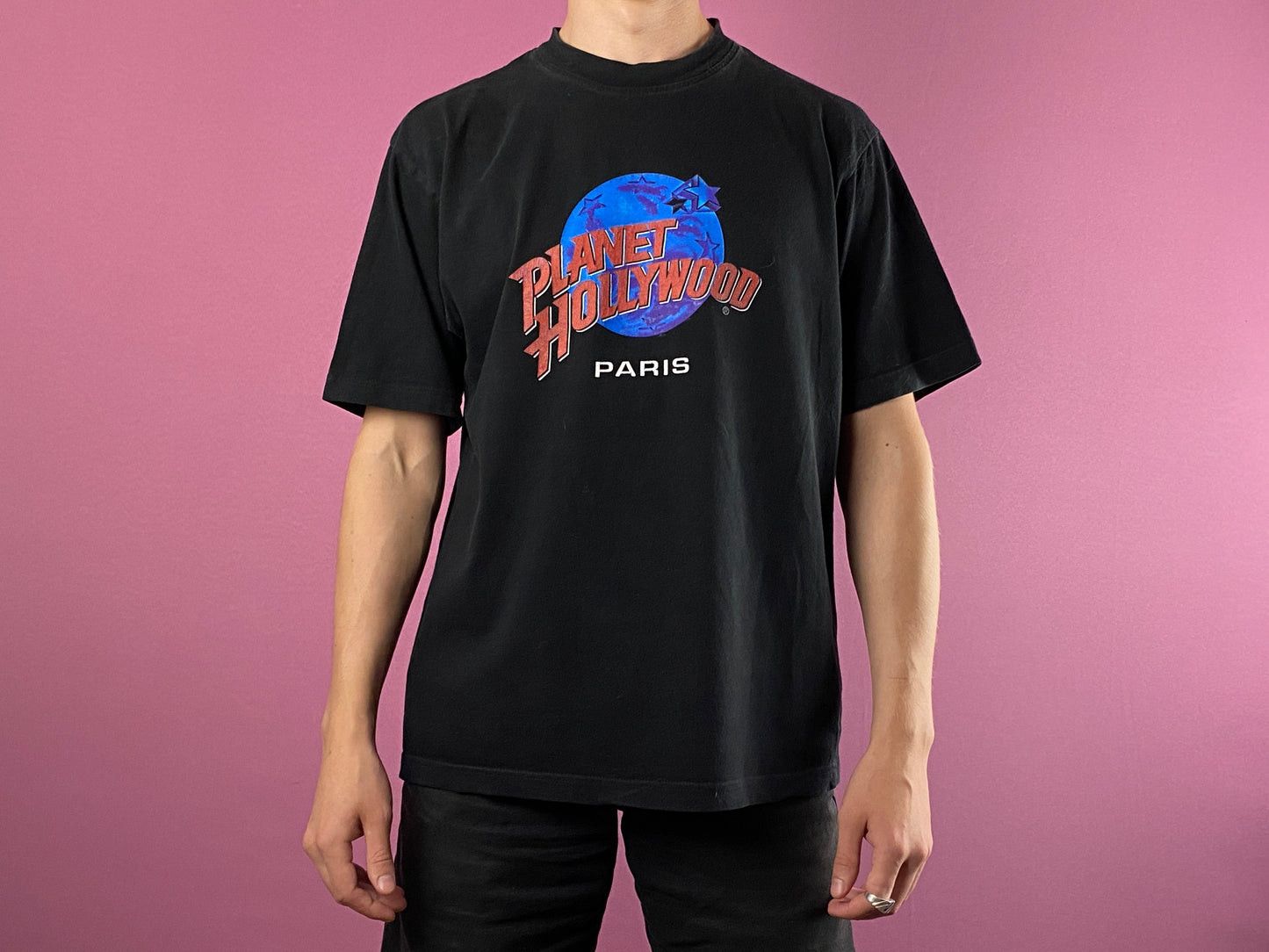 Planet Hollywood × Vintage 1998 Planet Hollywood Paris 90s Vintage Men's T-Shirt - M Size US M / EU 48-50 / 2 - 3 Thumbnail