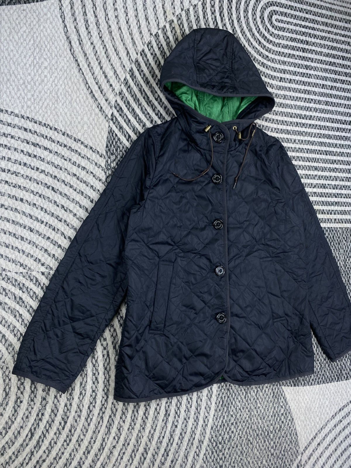 Mackintosh Vtg Mackintosh Philosophy Quilted Lining Green Hooded Jacket Size US S / EU 44-46 / 1 - 3 Thumbnail