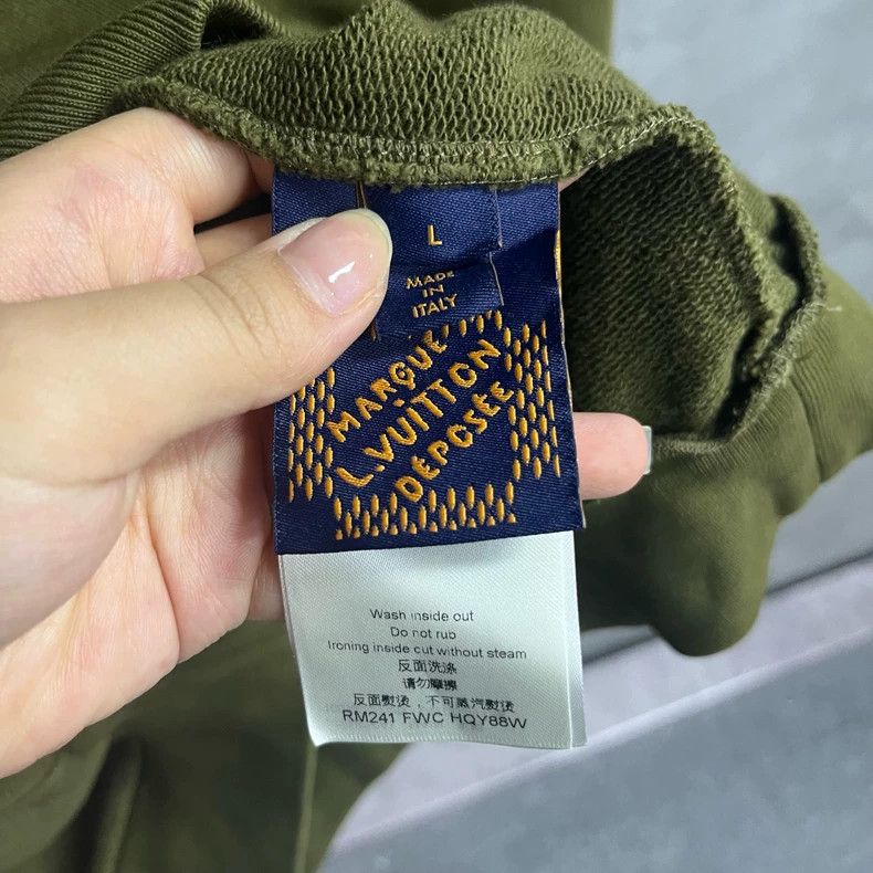 Louis Vuitton Louis Vuitton Army Green Logo Stud Printed Crew Neck Long Size US L / EU 52-54 / 3 - 4 Thumbnail