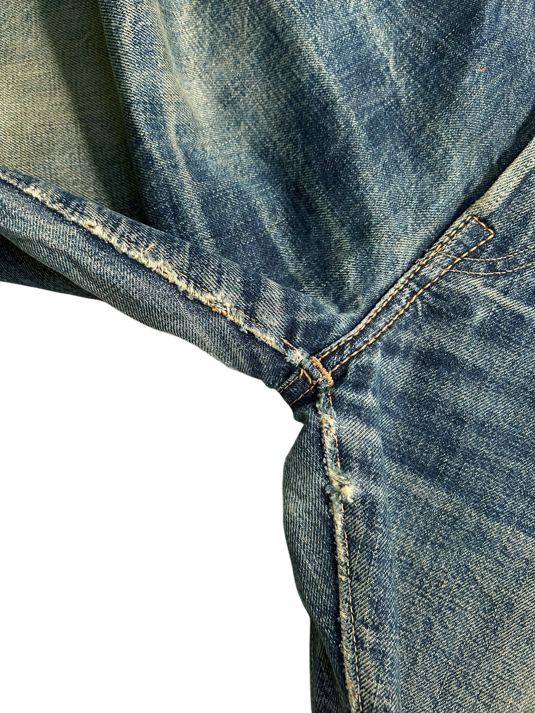 Kapital × Vintage × Warehouse VINTAGE WAREHOUSE 800 SELVEDGE BUTTON FLY DISTRESSED DENIM Size US 32 / EU 48 - 10 Thumbnail
