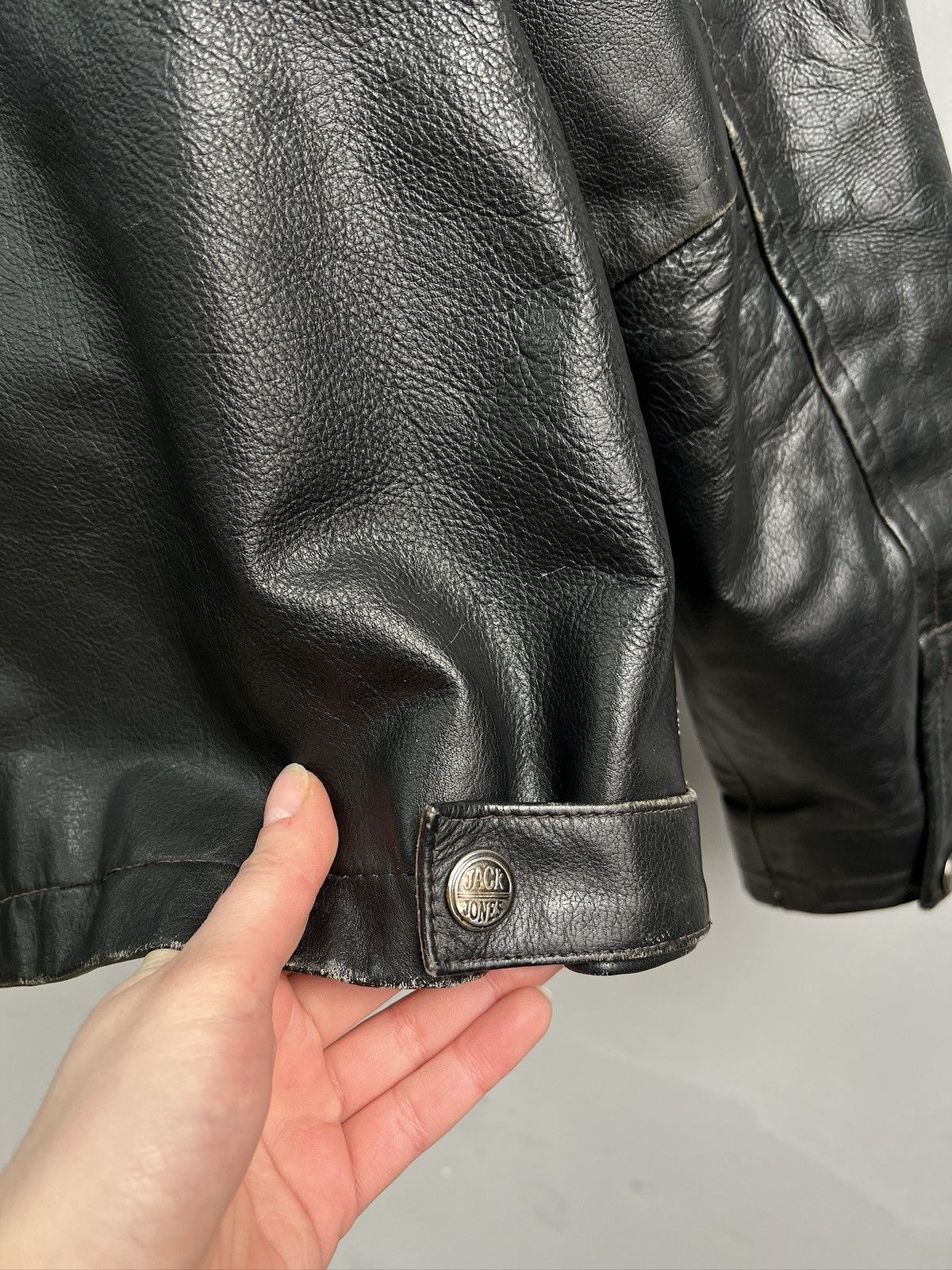 Jack & Jones Avant Garde retro schott style leather 90s jacket y2k Size US XL / EU 56 / 4 - 9 Thumbnail