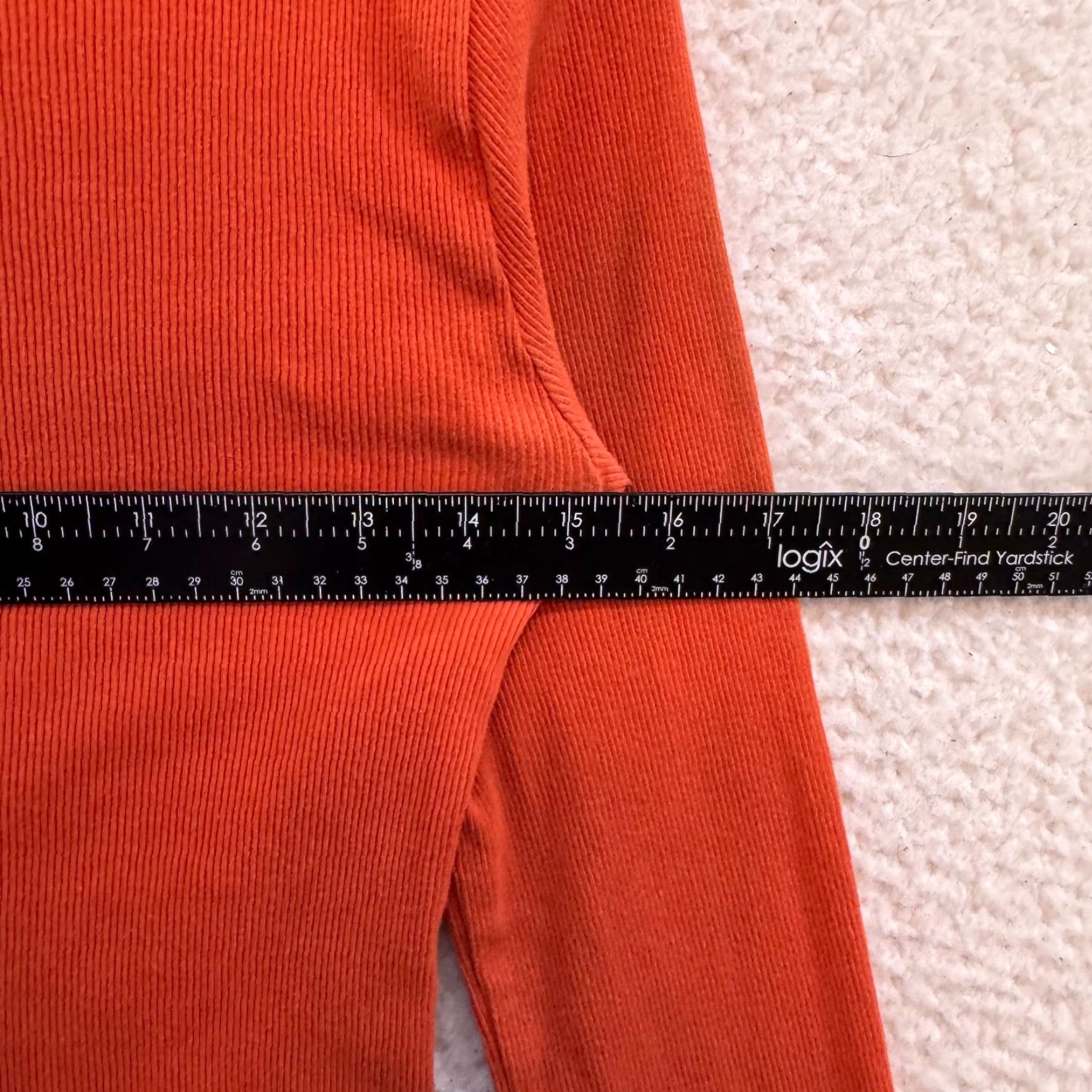 Abercrombie & Fitch VINTAGE Abercrombie Shirt M Orange 90s Rib Knit Boho Fairy Grunge Size M / US 6-8 / IT 42-44 - 6 Thumbnail