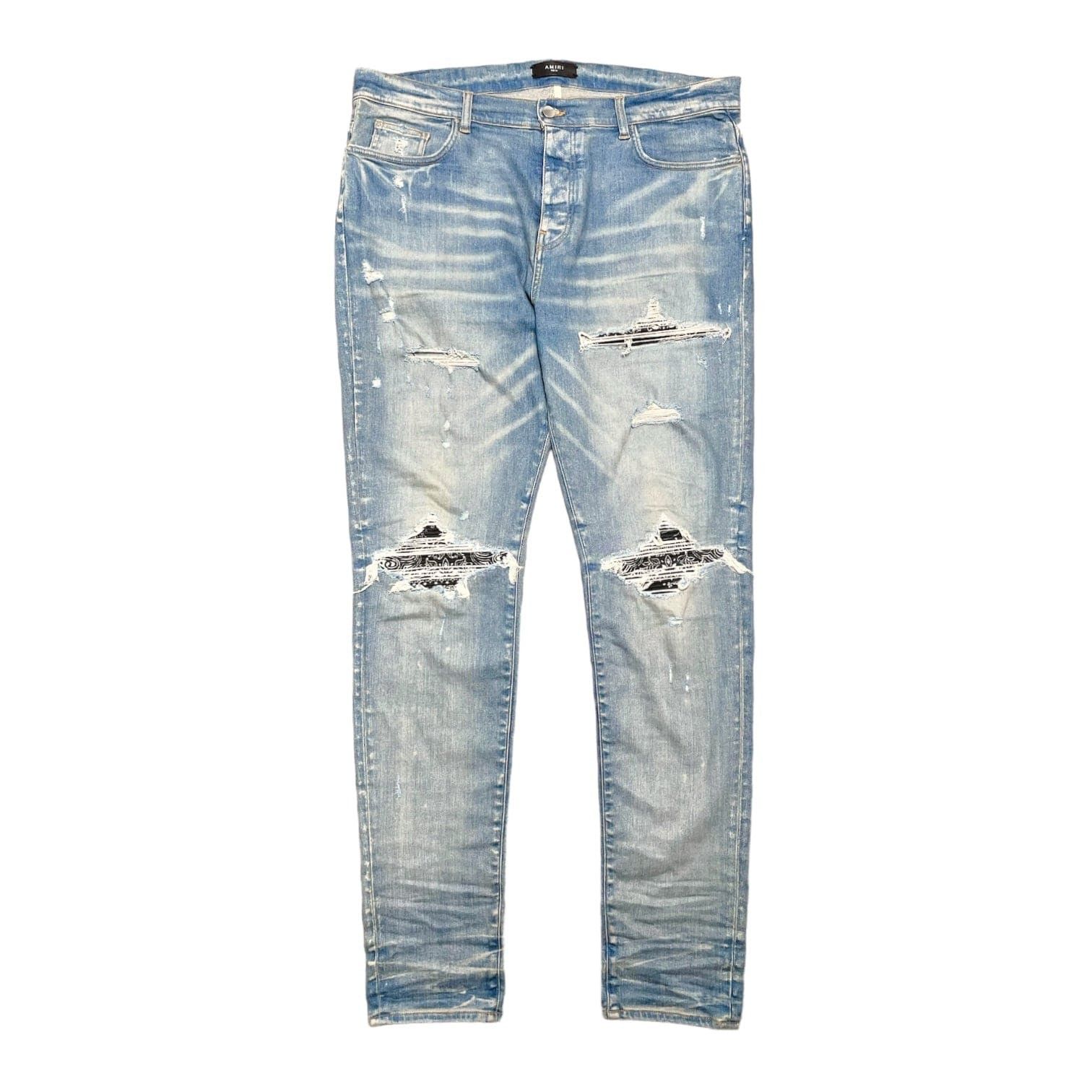 Amiri Amiri Red Bandana MX1 Clay Indigo Jeans | Grailed