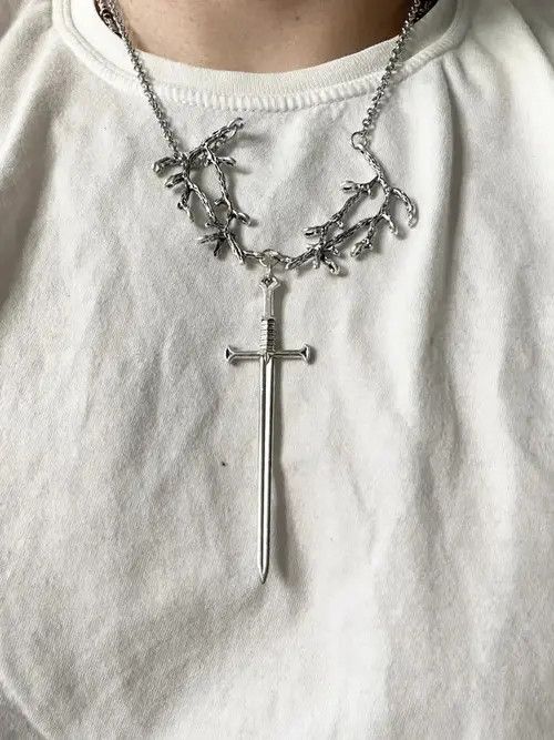 VIBE STEAL! Vintage 2000s Tree Branch Sword Necklace Size ONE SIZE - 3 Thumbnail