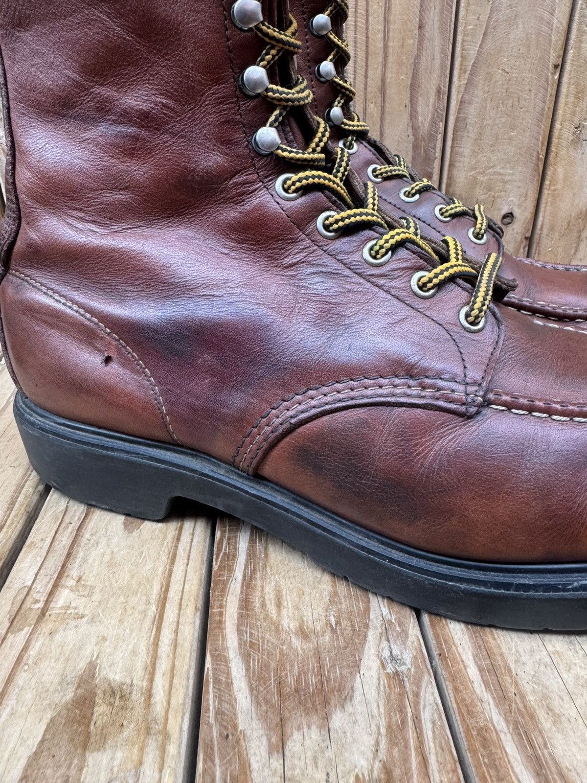 Red Wing Red Wing Steel toe work&Safety brown leather boots US 11 EEE Size US 11 / EU 44 - 9 Thumbnail