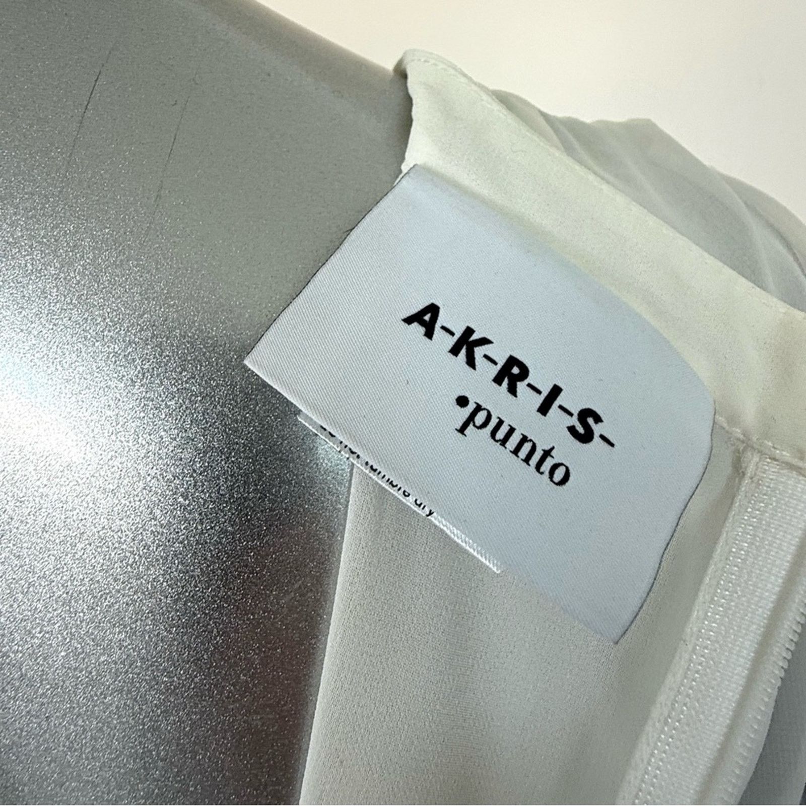 Akris AKRIS Punto women ivory dress size 8 US Retail 1950$ Size M / US 6-8 / IT 42-44 - 6 Thumbnail