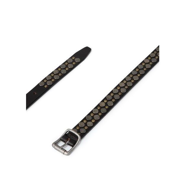 LEMAIRE Rio 20 Studded Dark Brown Leather Belt New & Authent