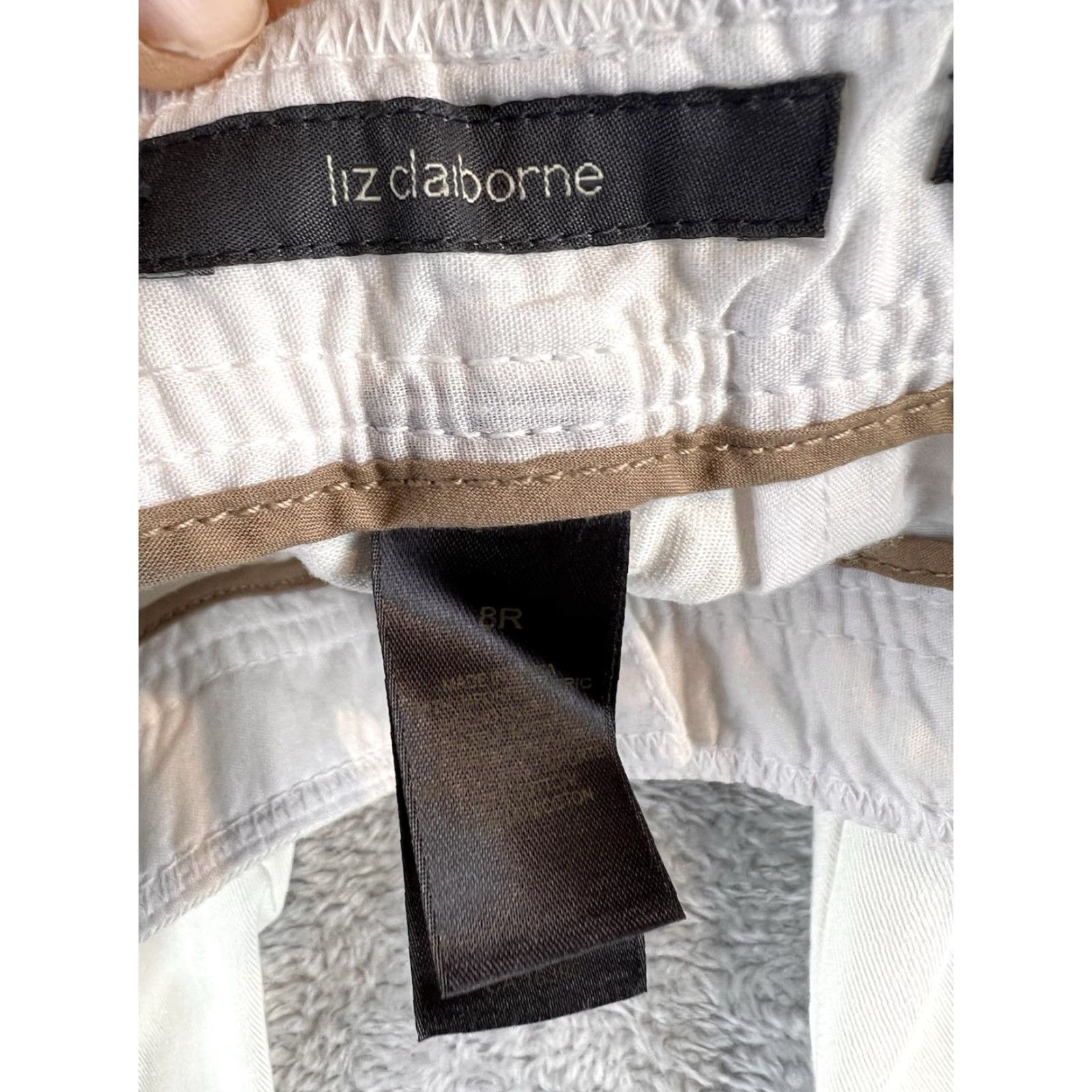 Liz Claiborne NWT Liz Claiborne Chino Pants Womens 8 Regular 31x31 White Casual Beach City 80s 90s Size 30" / US 8 / IT 44 - 6 Thumbnail
