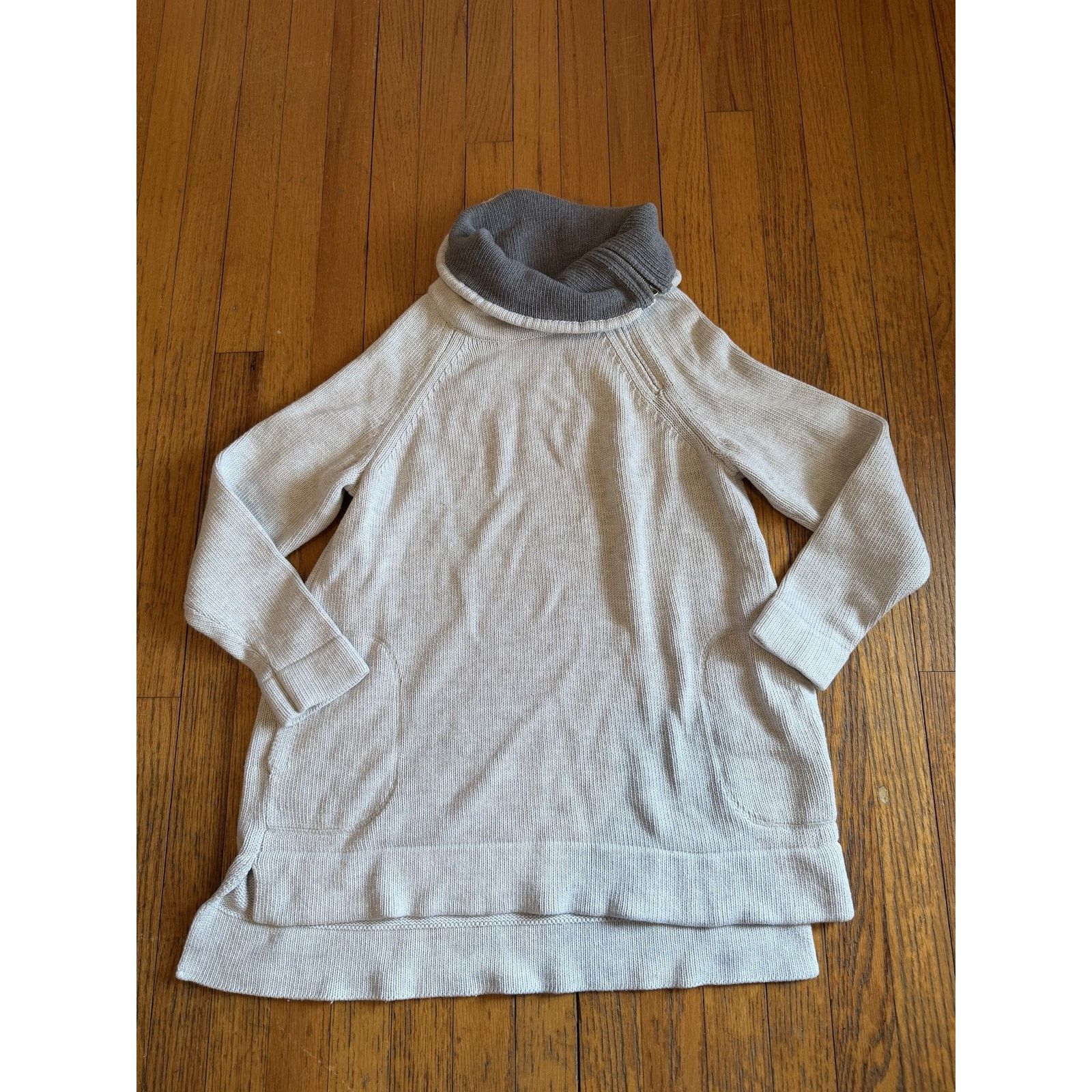 Soft Surroundings Soft Surroundings Sweater Tunic Womens PL Beige Cowl Neck Size L / US 10 / IT 46 - 1 Thumbnail