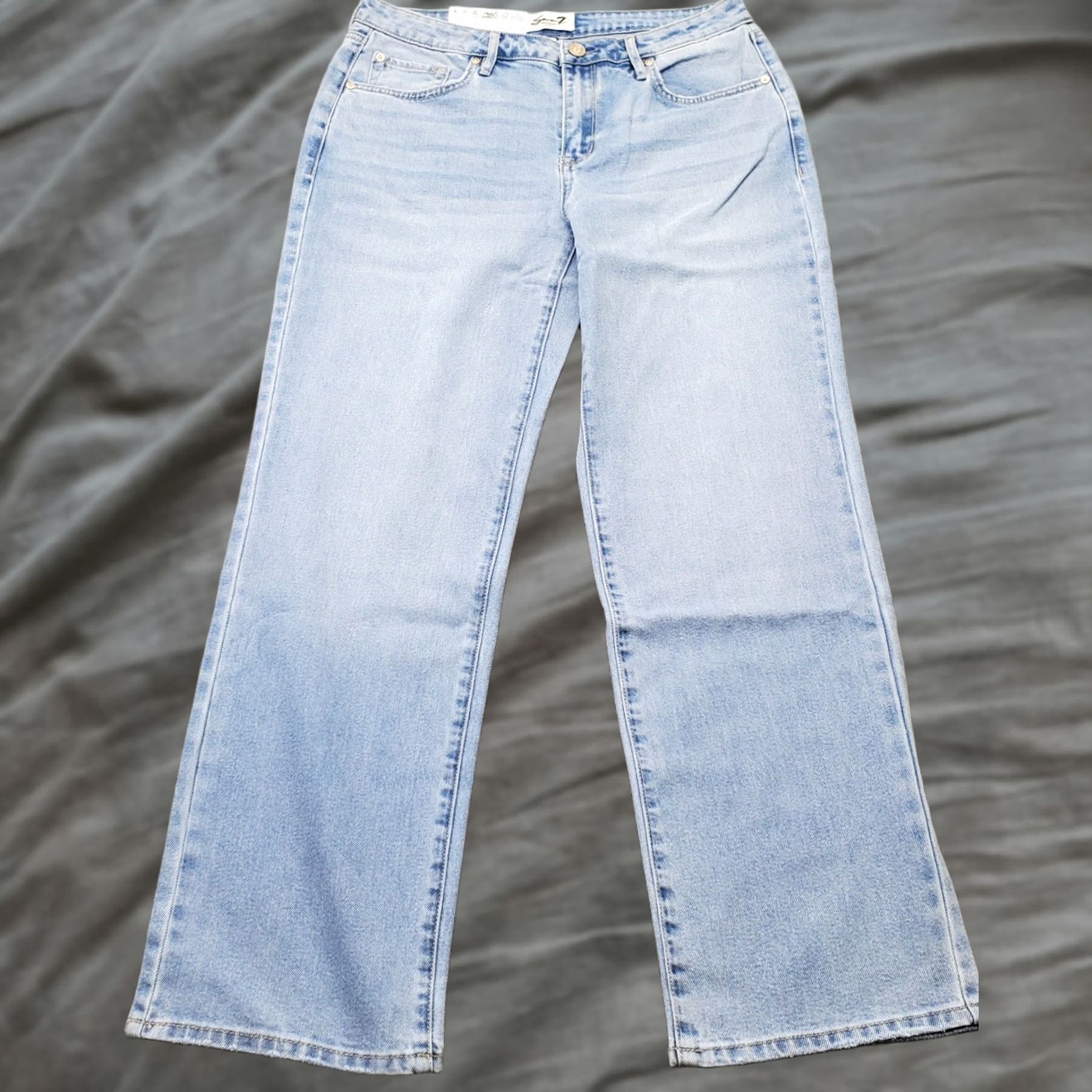 Vintage Seven7 Jeans Womens Size 4 Blue Premium Denim High Rise Loose Straight Leg MY10341DE Size 27" / US 4 / IT 40 - 1 Thumbnail