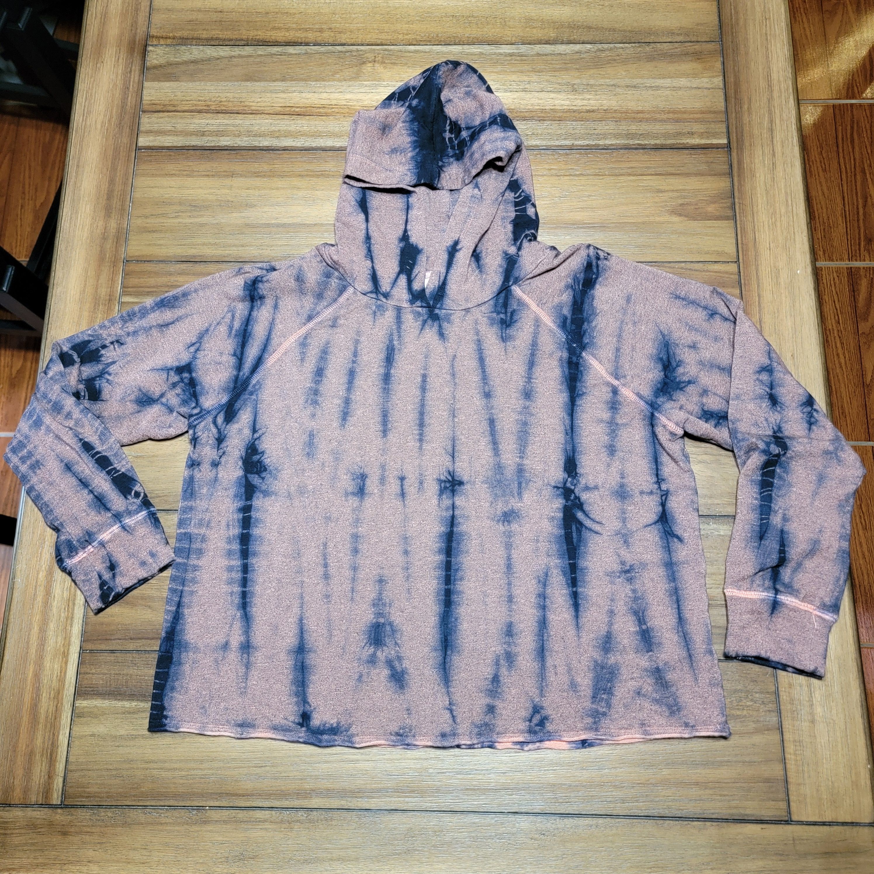 Sundry Sundry LS Brown/Black Tie Dye Crop Hoodie Tee - Size 2 Size M / US 6-8 / IT 42-44 - 1 Thumbnail