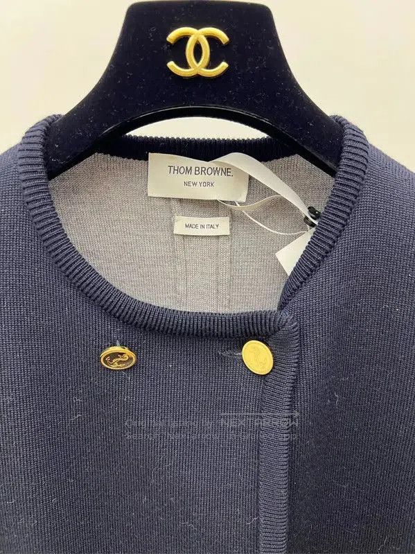 Thom Browne Thom Browne Women's White Cardigan Sweater . Size M / US 6-8 / IT 42-44 - 3 Thumbnail