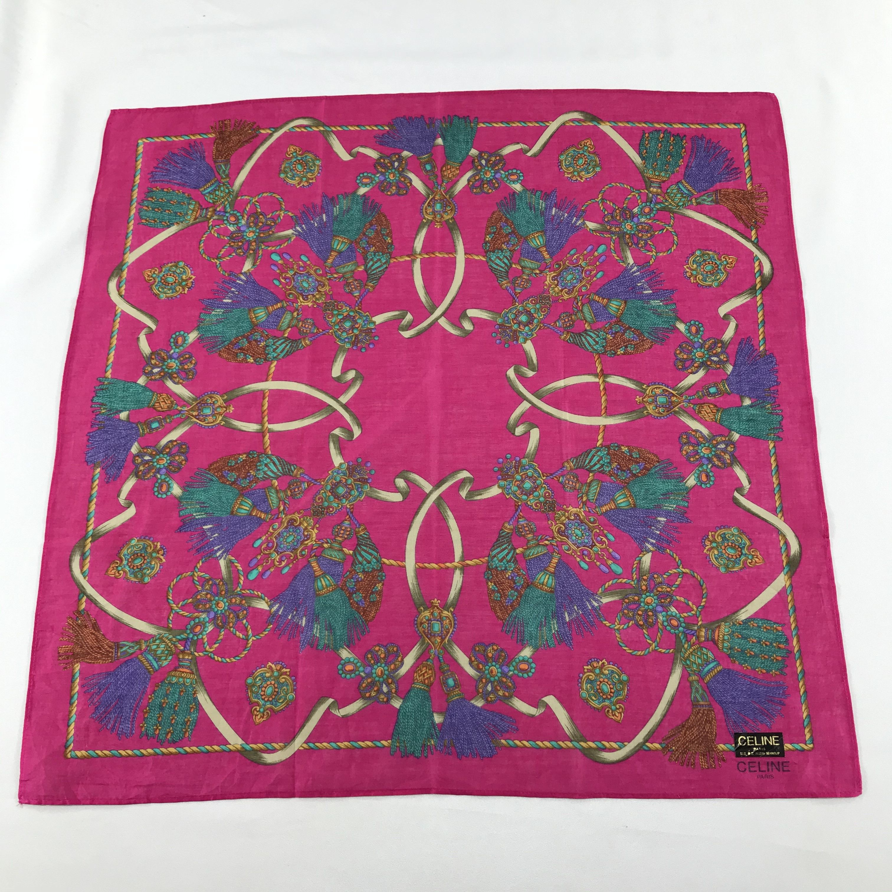 Celine Luxury Handkerchief Neckerchief Bandana H874