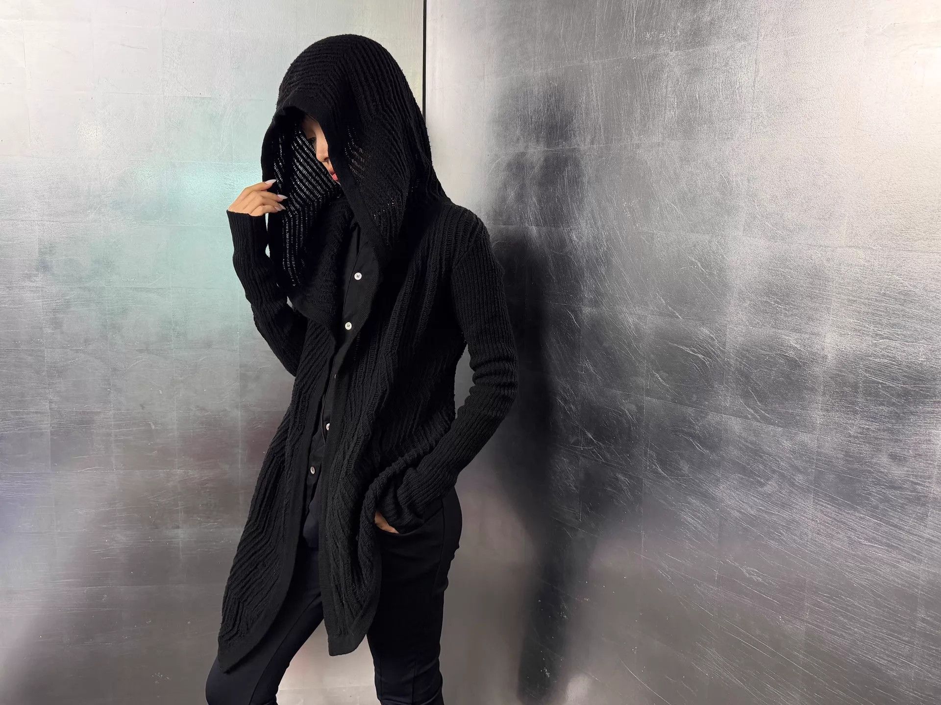 Helmut Lang Helmut Lang Vintage Wool-Knit Hooded Cardigan Size S Size S / US 4 / IT 40 - 3 Thumbnail