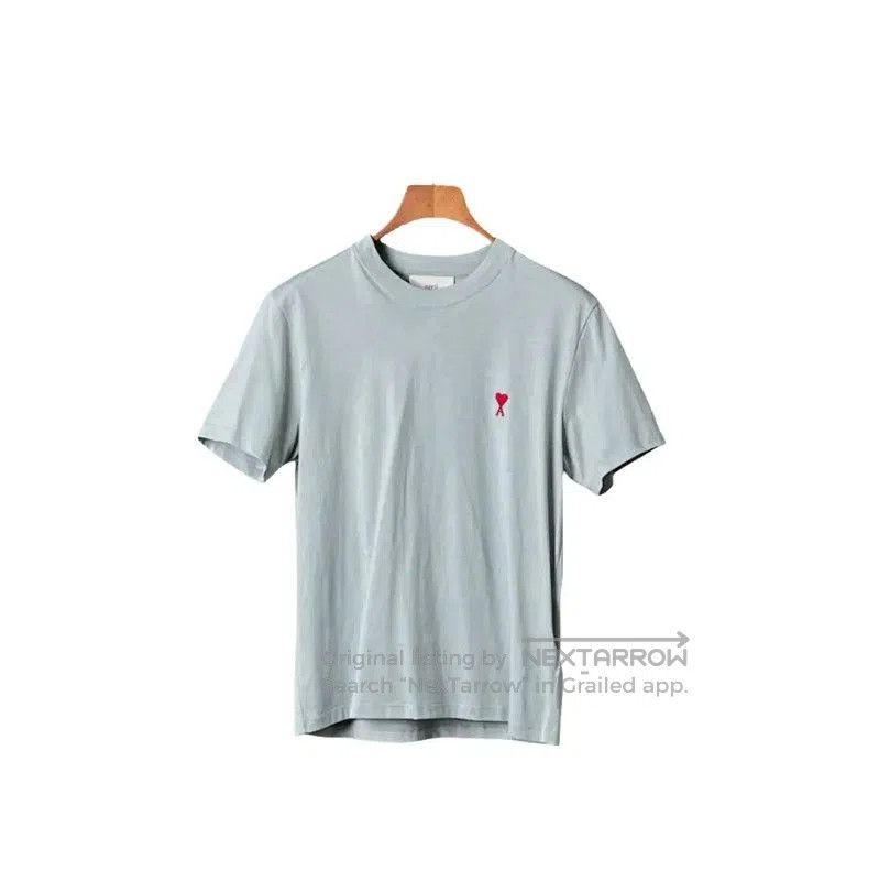 AMI AMI Summer Light Blue Embroidered T-Shirt . Size US XS / EU 42 / 0 - 1 Thumbnail