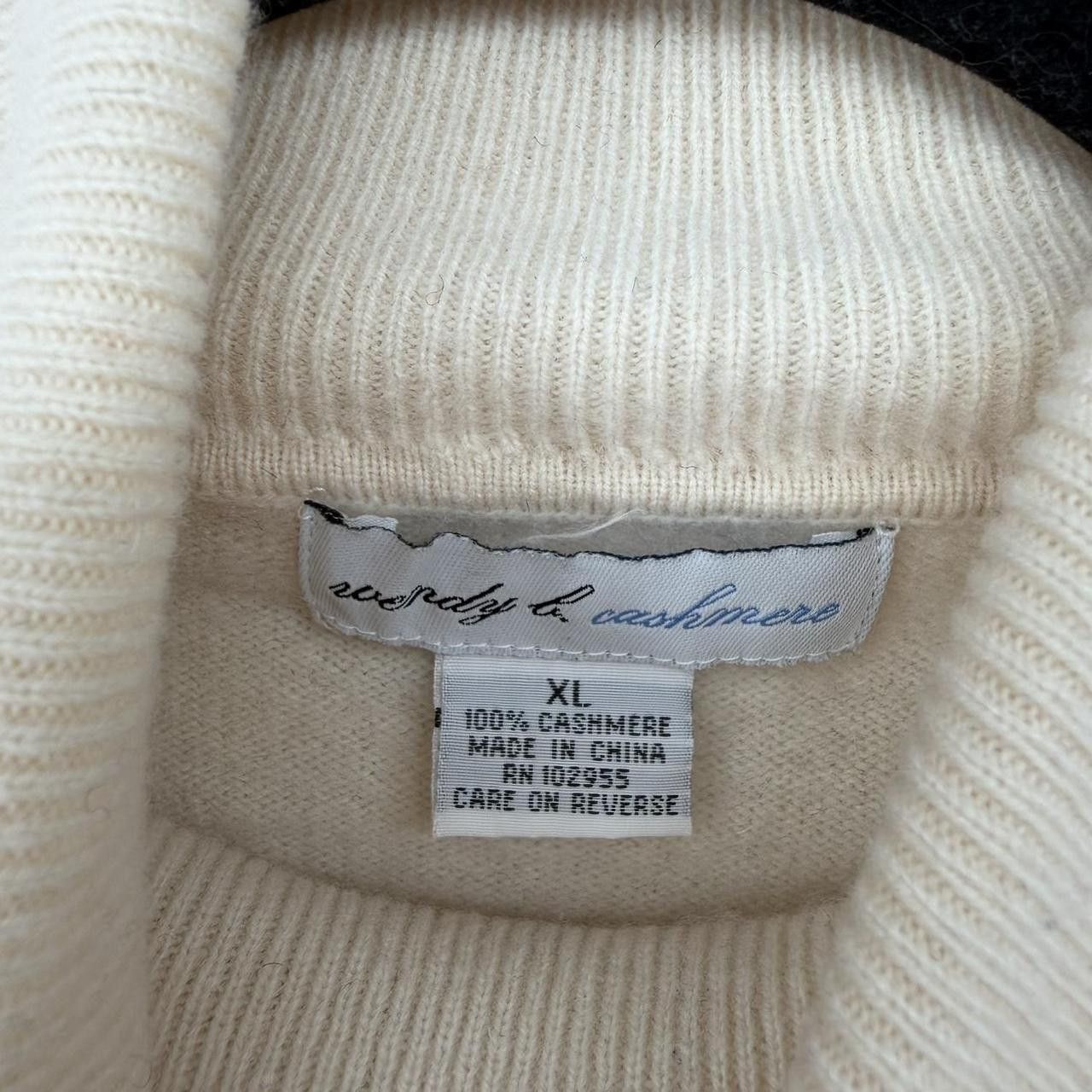 The Unbranded Brand Wendy b. Cashmere Women’s 100% Cashmere Sweater XL Beige Size XL / US 12-14 / IT 48-50 - 2 Thumbnail