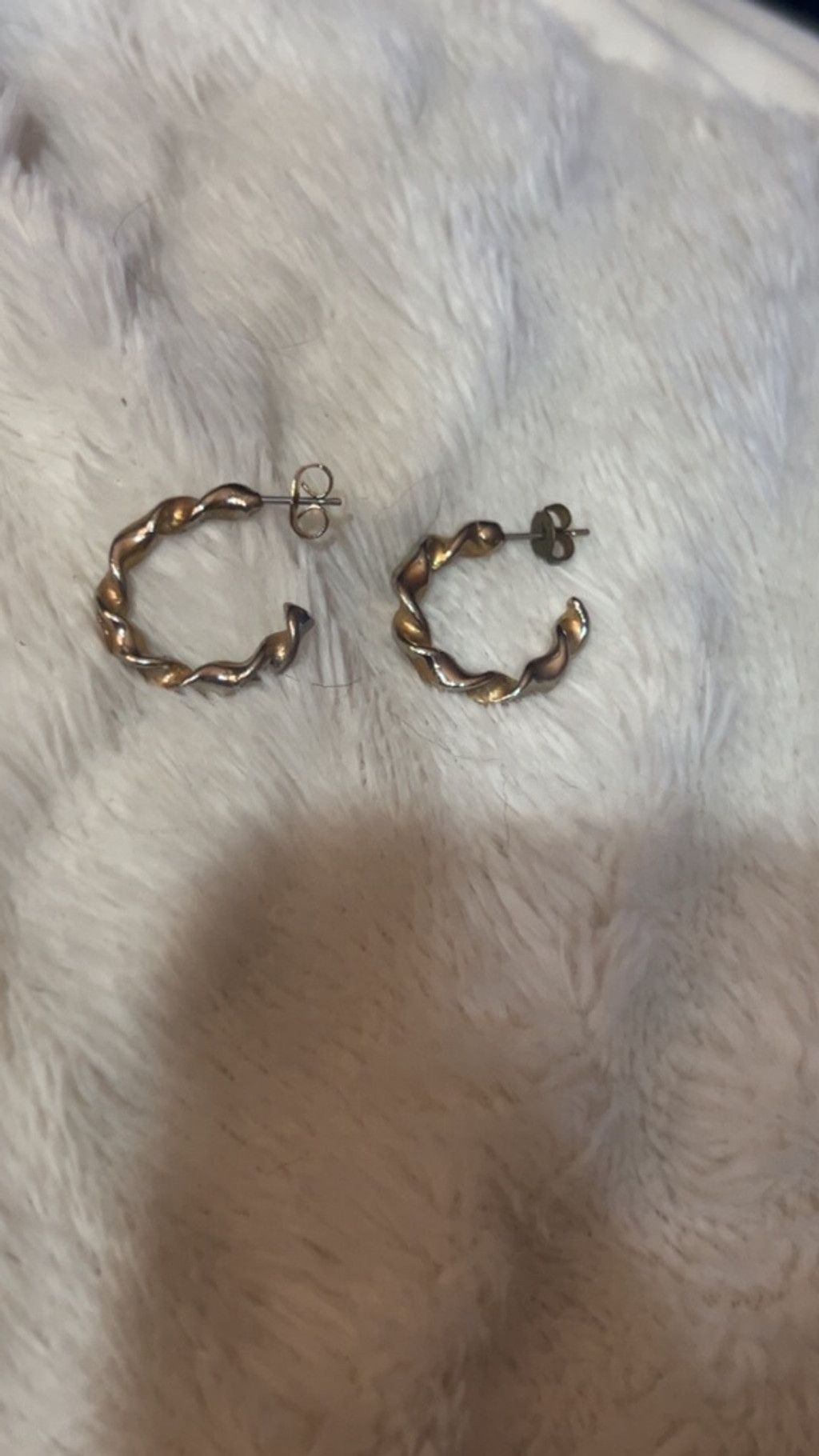 The Unbranded Brand Women's Unbranded Twisted Hoop Earrings One Size Gold Silver Size ONE SIZE - 1 Thumbnail