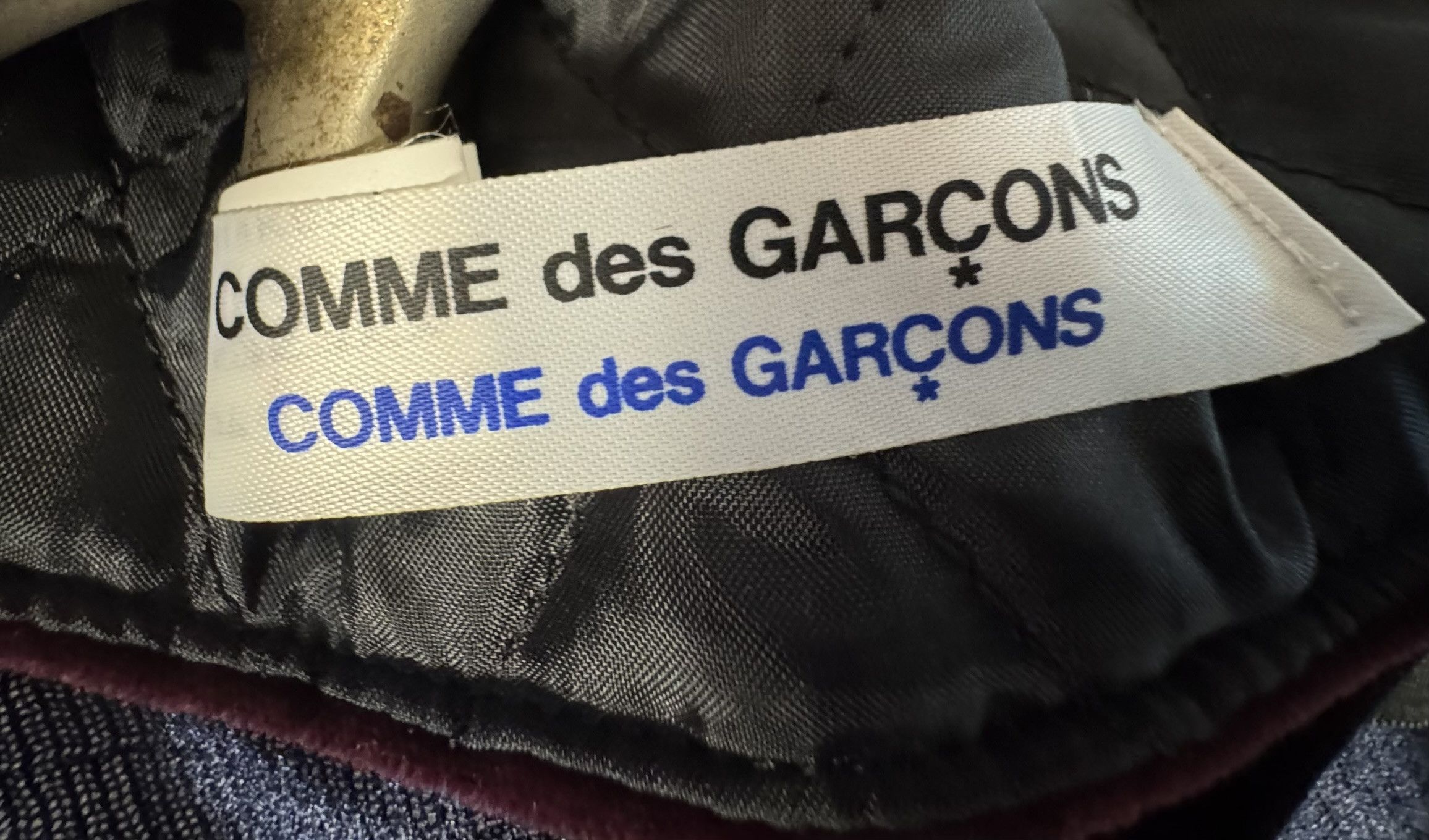 Comme des Garcons Rare Vintage COMME des GARÇONS Burgundy Velvet Bonnet Hood Size ONE SIZE - 2 Thumbnail