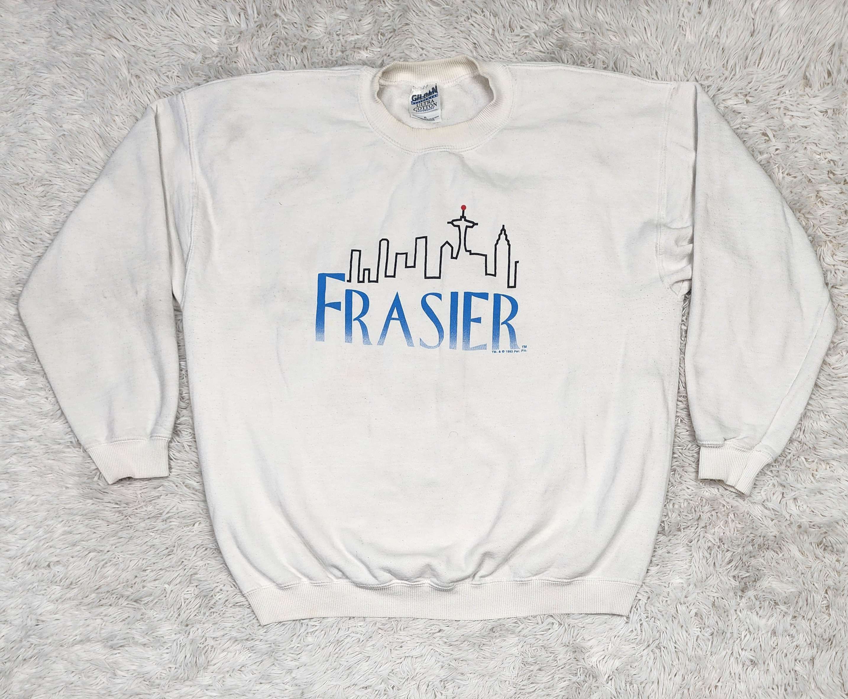 Gildan Vintage 1993 Frasier Crane tv promo sweatshirt Size US XL / EU 56 / 4 - 1 Thumbnail