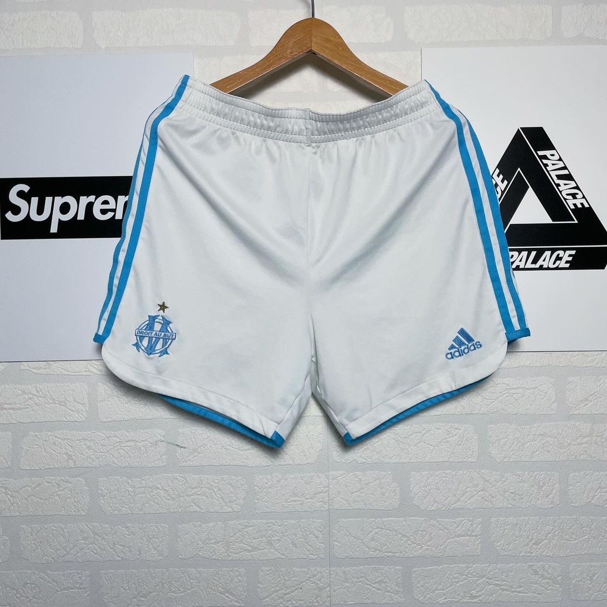 Adidas × Vintage Olympique de Marseille 2000 vintage adidas shorts football Size US 30 / EU 46 - 1 Thumbnail