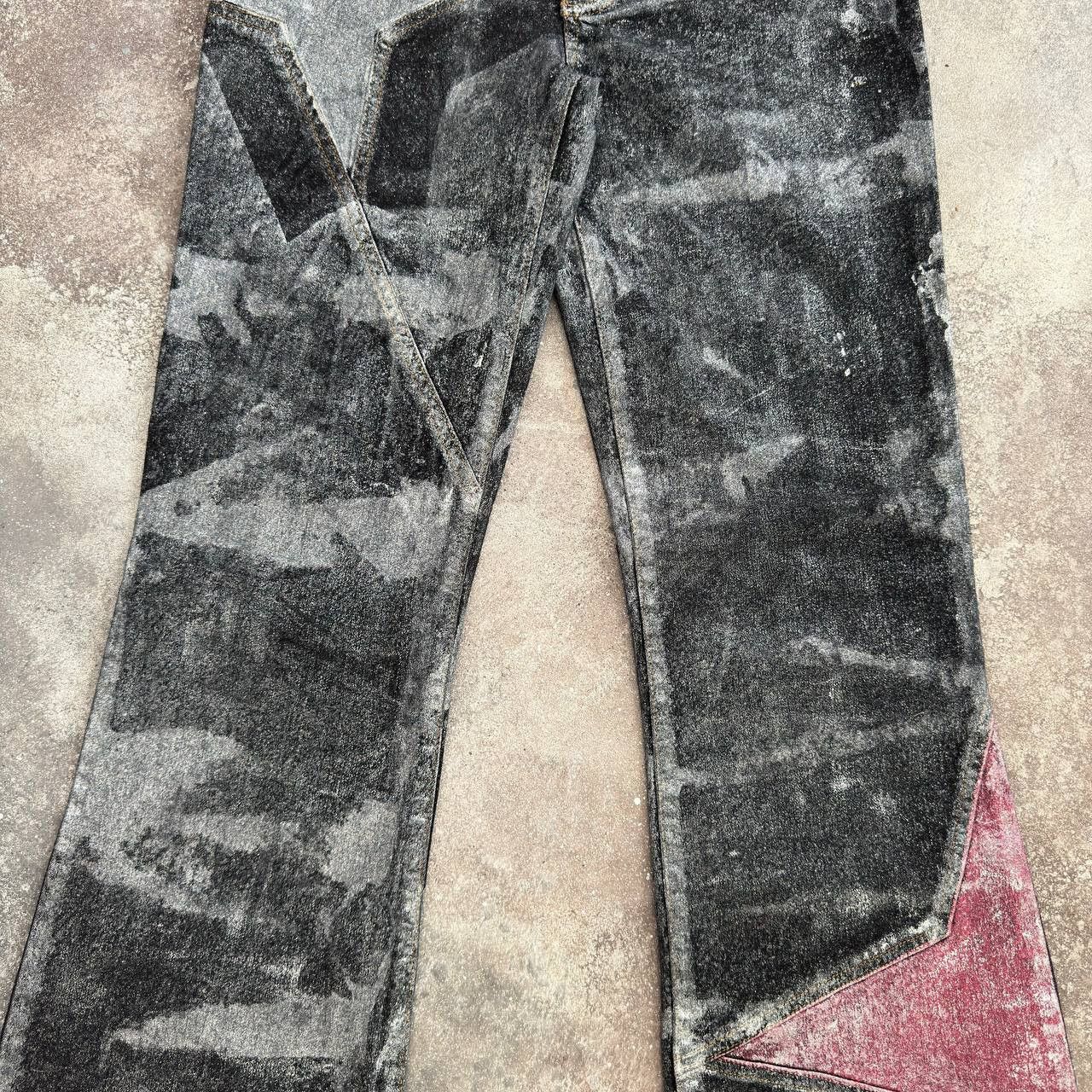 Hysteric Glamour Amazing Vintage Washed/Faded Flared Jeans Size 25" / US 0 / IT 36 - 6 Thumbnail