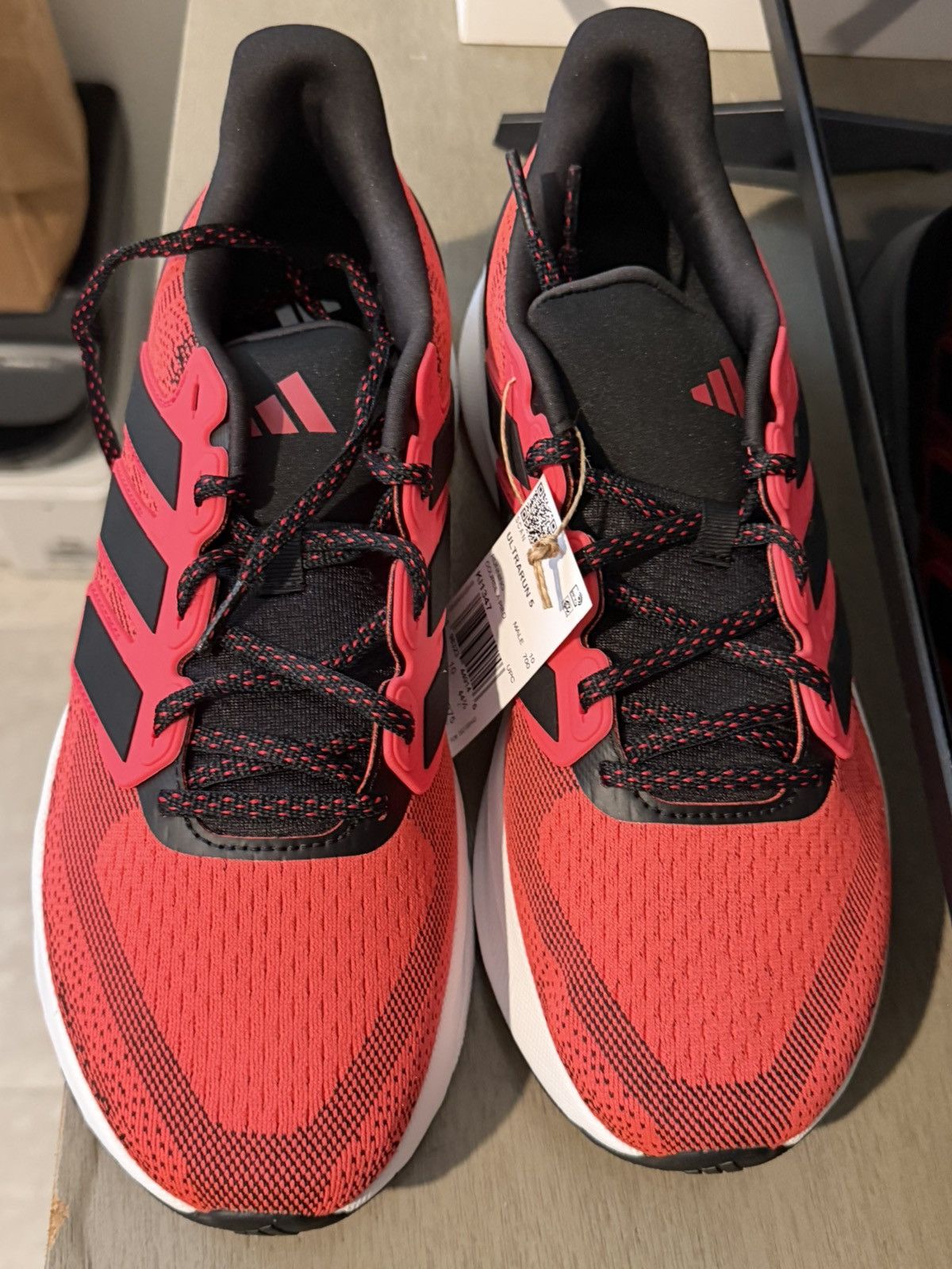 Adidas Size 10.5- Adidas Ultrarun 5 Lucid Red Black White Size US 10.5 / EU 43-44 - 7 Thumbnail