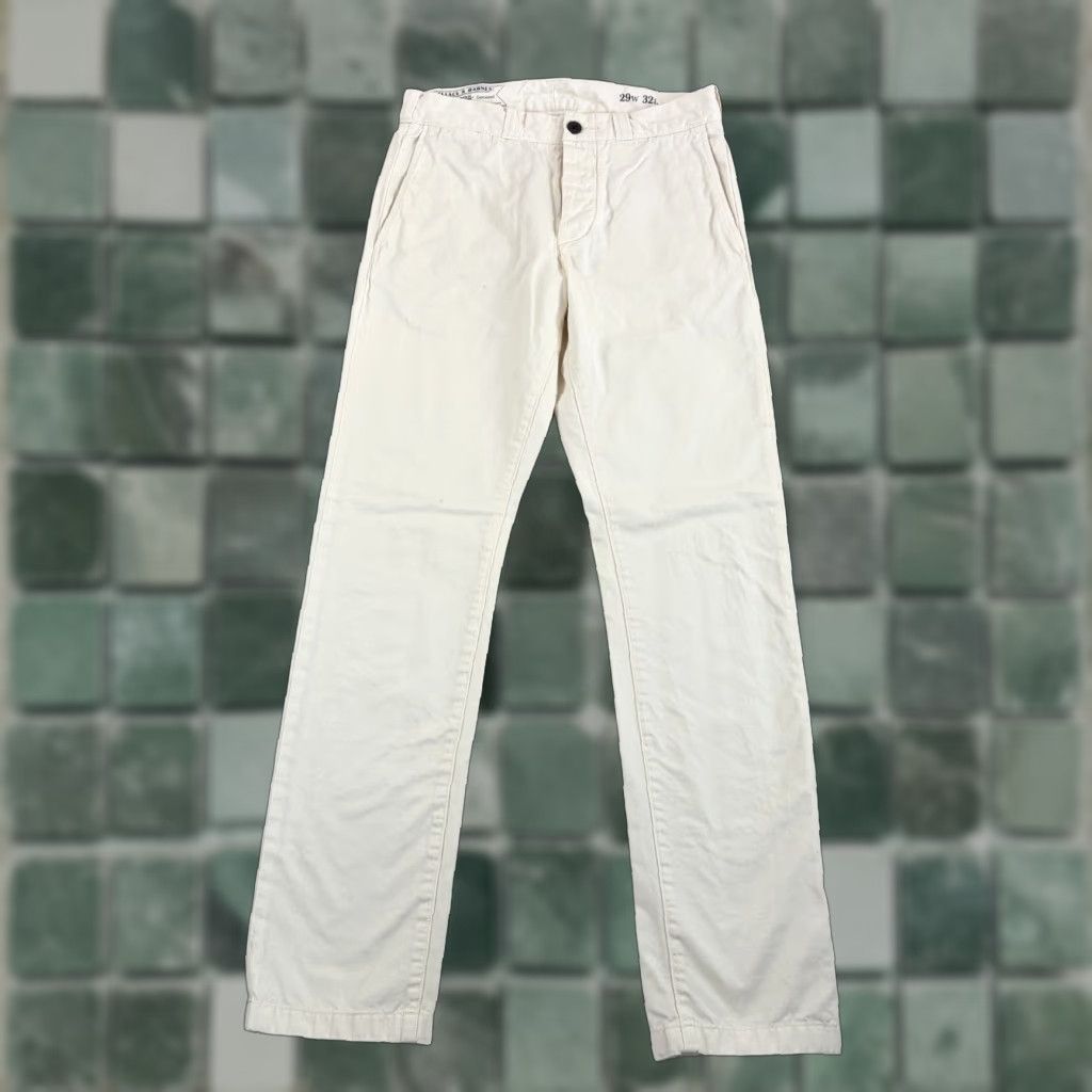 Wallace & Barnes Wallace & Barnes Chino Pants Men 29x32 Ivory Slim Flat Front Pockets 29in Inseam Size US 29 - 1 Thumbnail