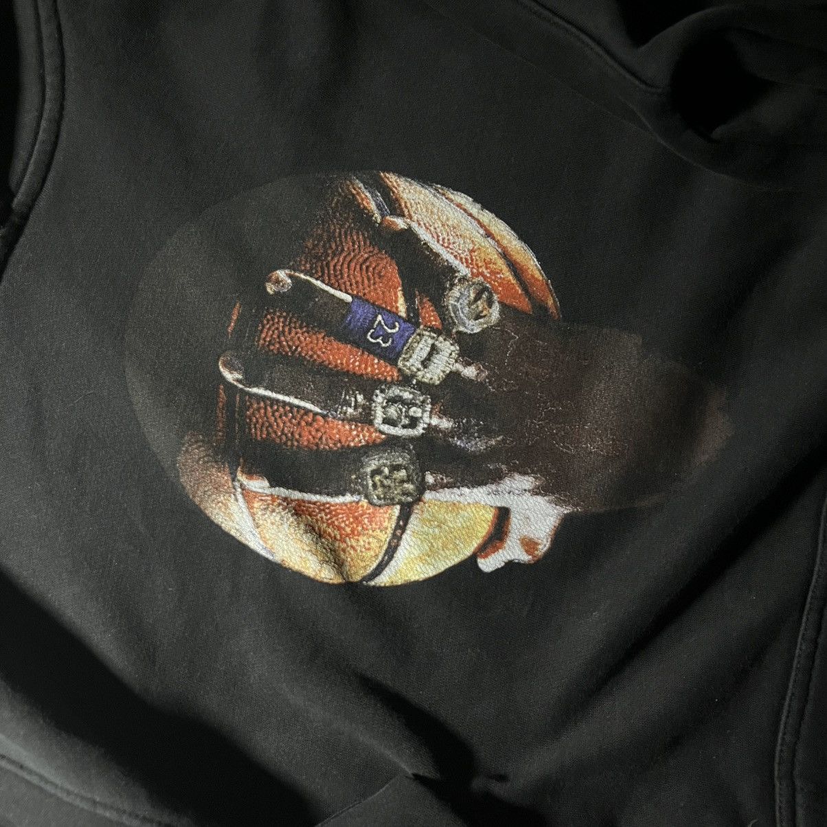 Vintage Mistertee Jordan Hand Hoodie ‘ Hail The King ‘ Size US L / EU 52-54 / 3 - 3 Thumbnail