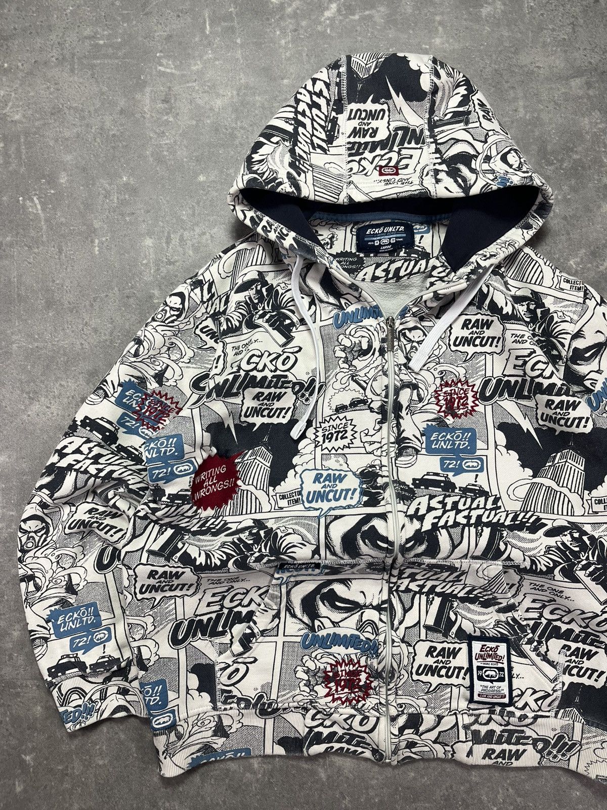 Ecko Unltd. Ecko Unltd. AOP Comic Book Baggy Zip Hoodie L XL Size US L / EU 52-54 / 3 - 3 Thumbnail