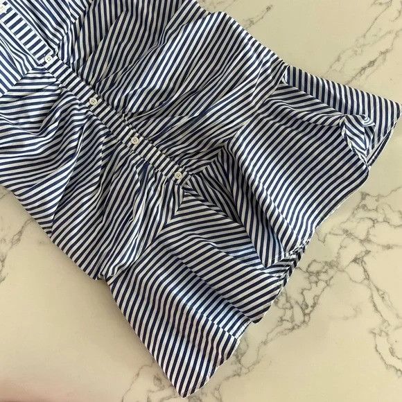 Veronica Beard Veronica Beard Bell Button Down Ruched Shirt Dress Size L / US 10 / IT 46 - 5 Thumbnail