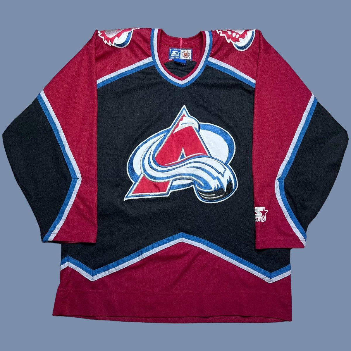 Vintage 1990s NHL Colorado Avalanche Starter Black Jersey
