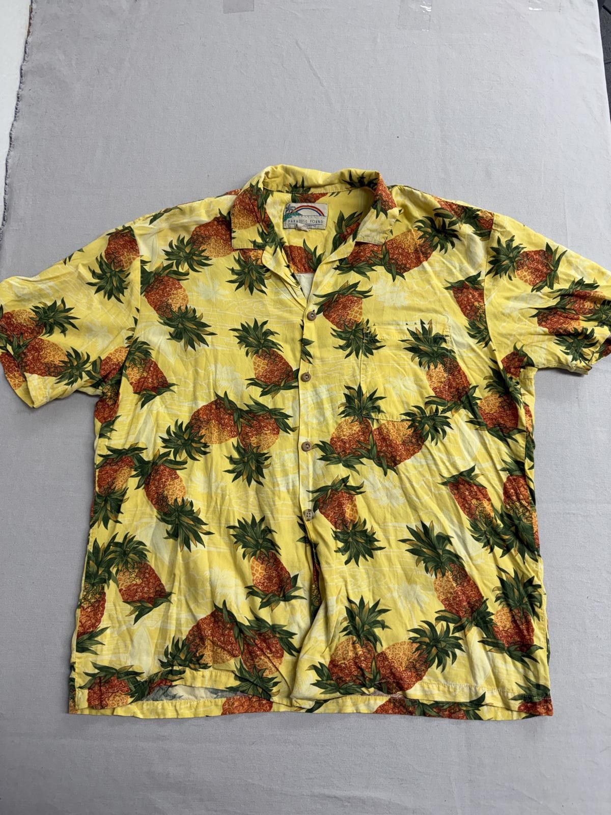 Paradise Found Vintage Mens Hawaiian Shirt Pineapple AOP Made in Hawaii Size US M / EU 48-50 / 2 - 1 Thumbnail