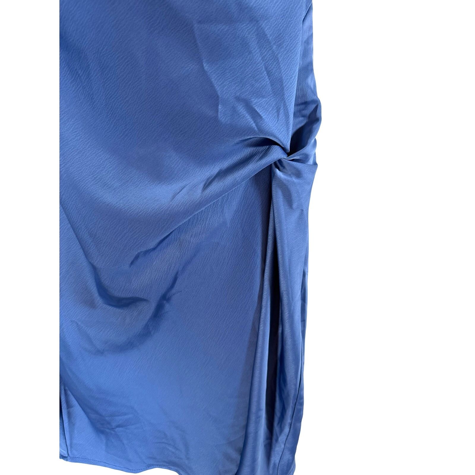 Other NWT Cowl Neck Slip Mini Dress Dusty Blue Sz L Boutique Glam Size L / US 10 / IT 46 - 4 Thumbnail