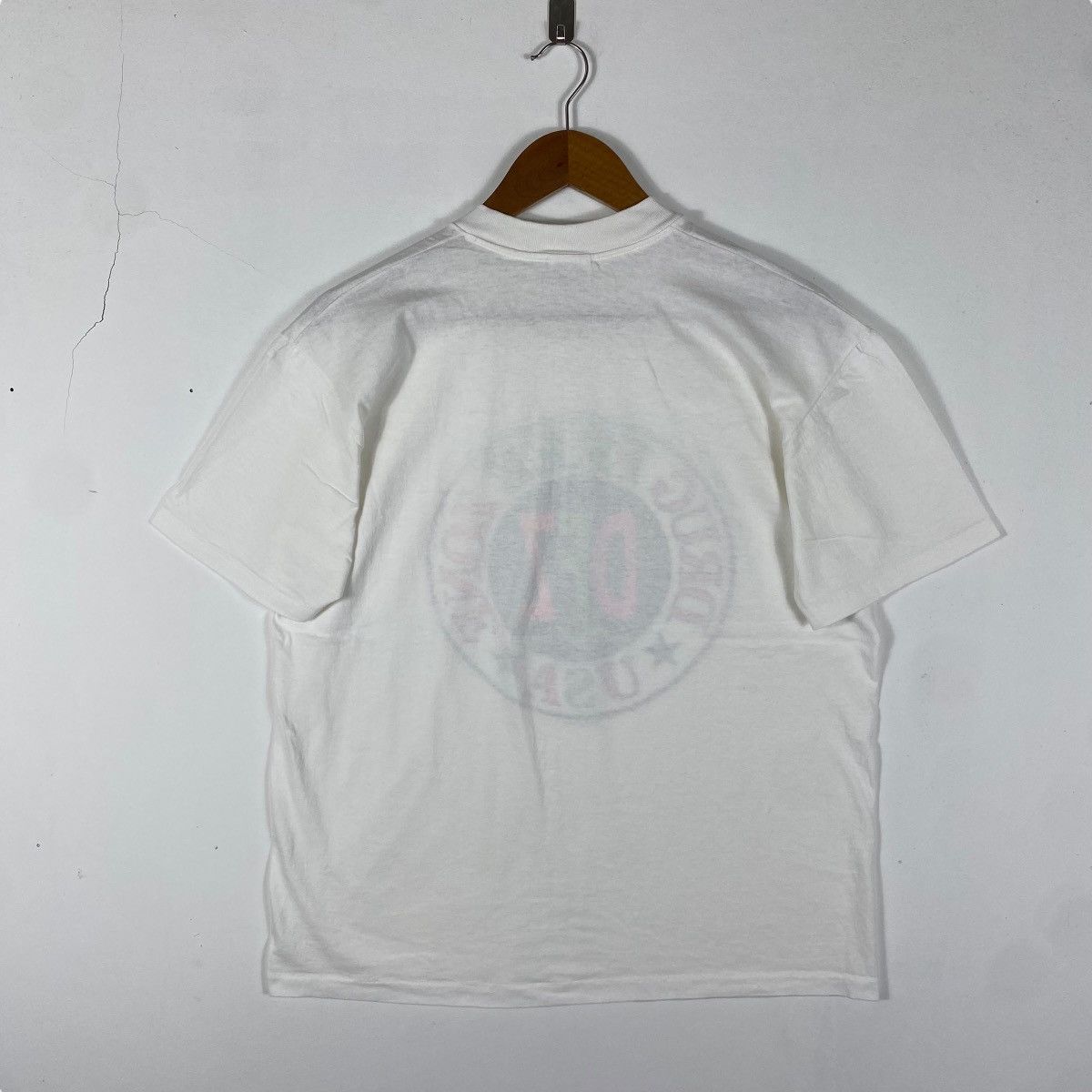 Vintage Vintage 80's DRUG FREE ZONE Usa Graphic Tee Shirt Large Size Size US L / EU 52-54 / 3 - 5 Thumbnail