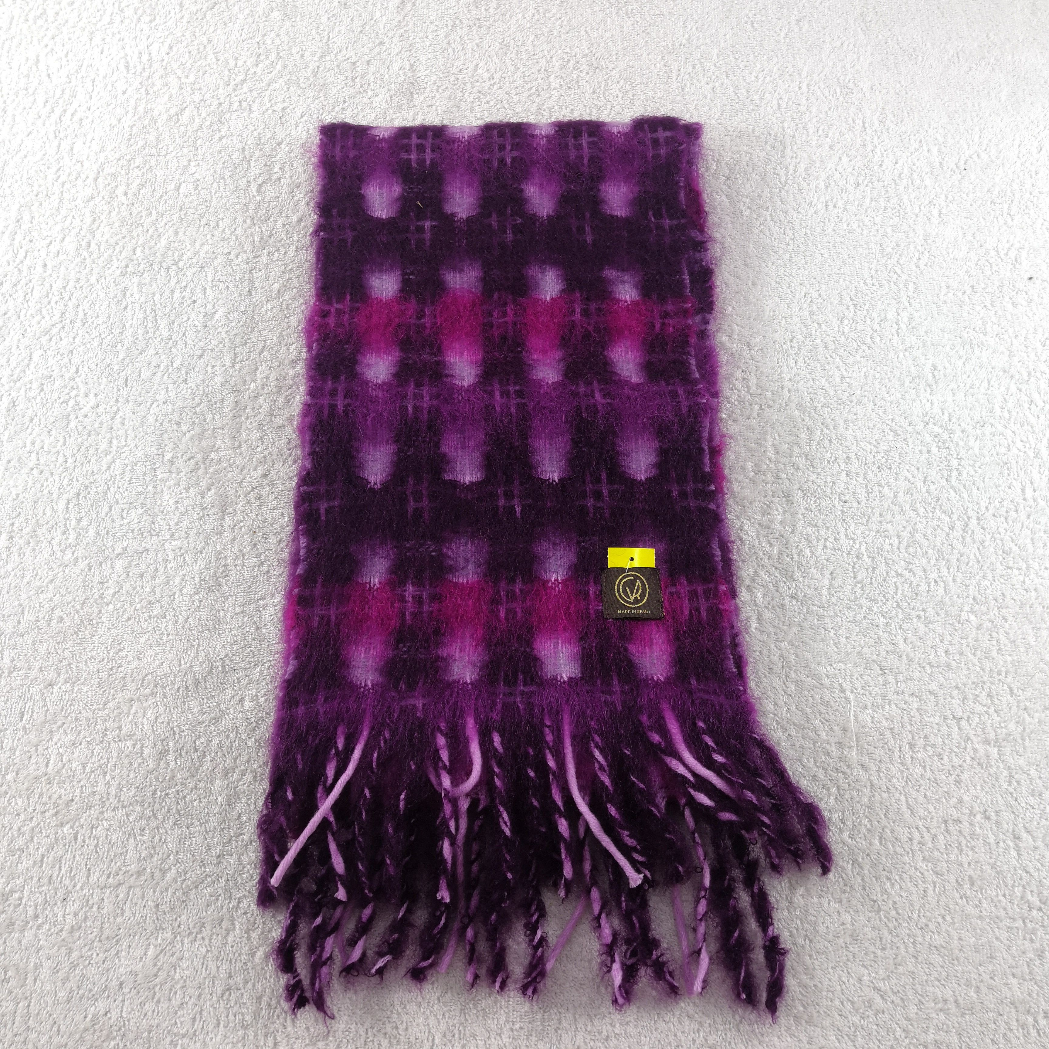 Japanese Brand Vintage Mantas Ezcaray Mohair Scarf Winter Wool Scarves . Size ONE SIZE - 2 Thumbnail