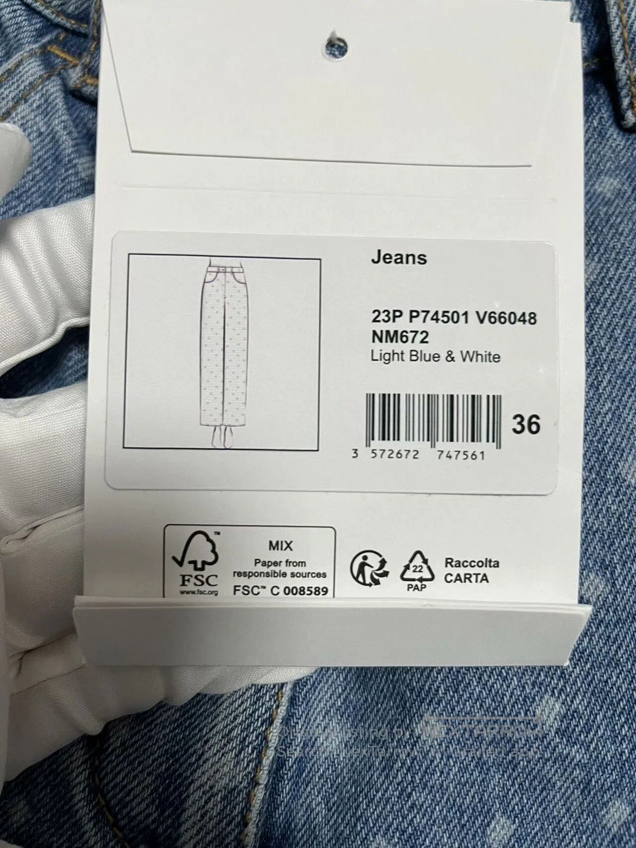 Chanel CHANEL Wide-Leg Light Blue Jeans. Size 28" / US 6 / IT 42 - 2 Thumbnail