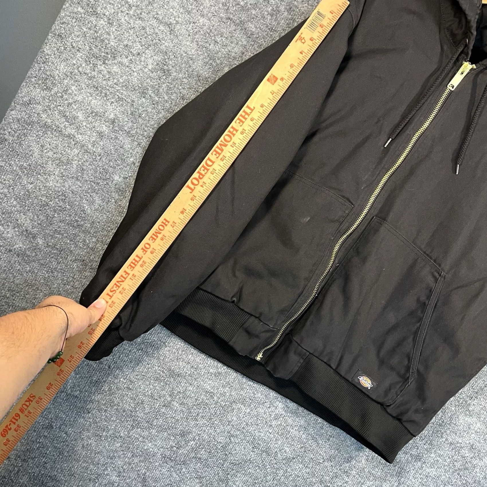 Dickies Dickies Jacket Mens XL Black Canvas Hooded Full Zip Bomber Workwear Streetwear Grunge Retro Hip Hop Detroit Vtg Size US XL / EU 56 / 4 - 6 Thumbnail