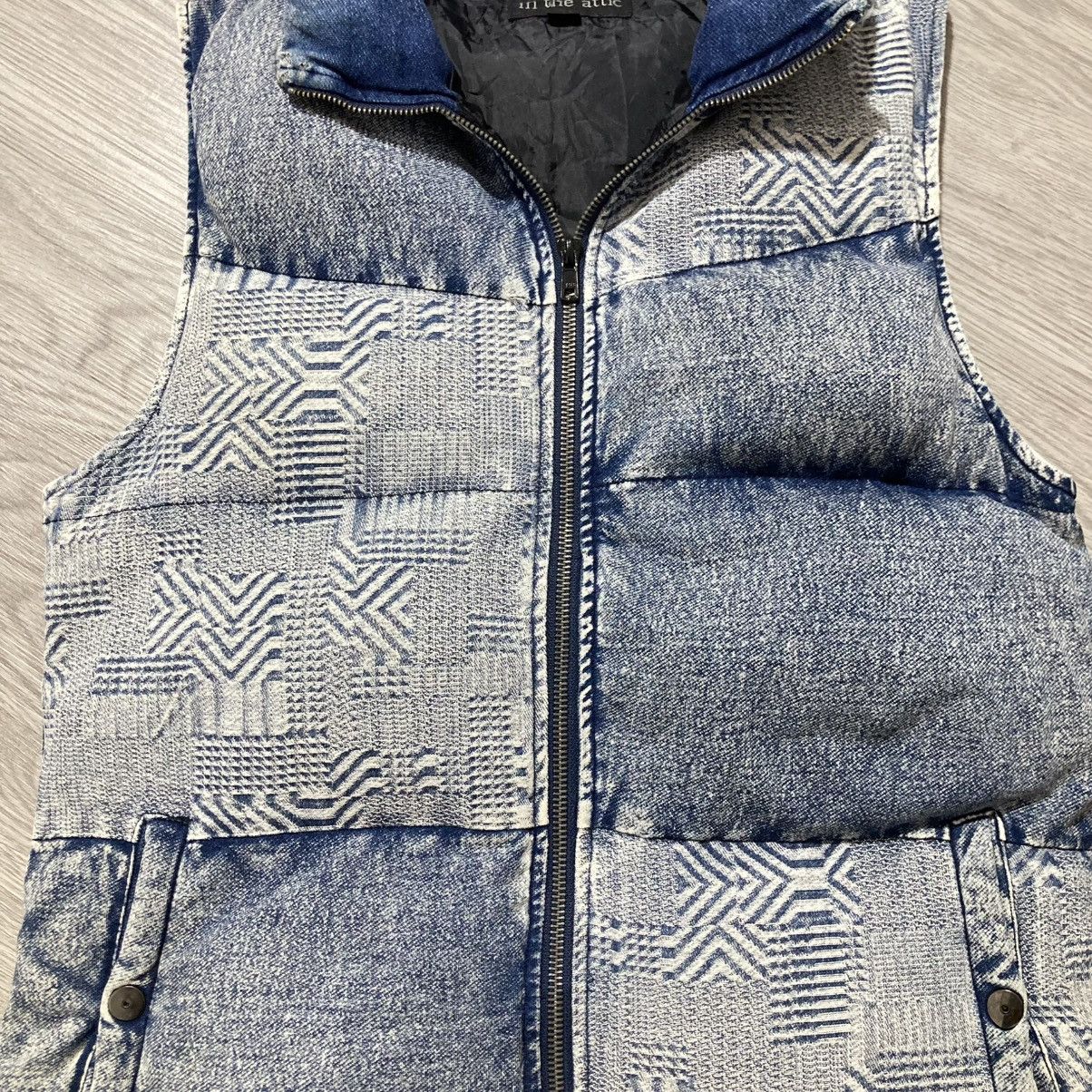 In The Attic 2000s In The Attic Distressed Puffer Down Vest Blue Jeans Size US M / EU 48-50 / 2 - 5 Thumbnail