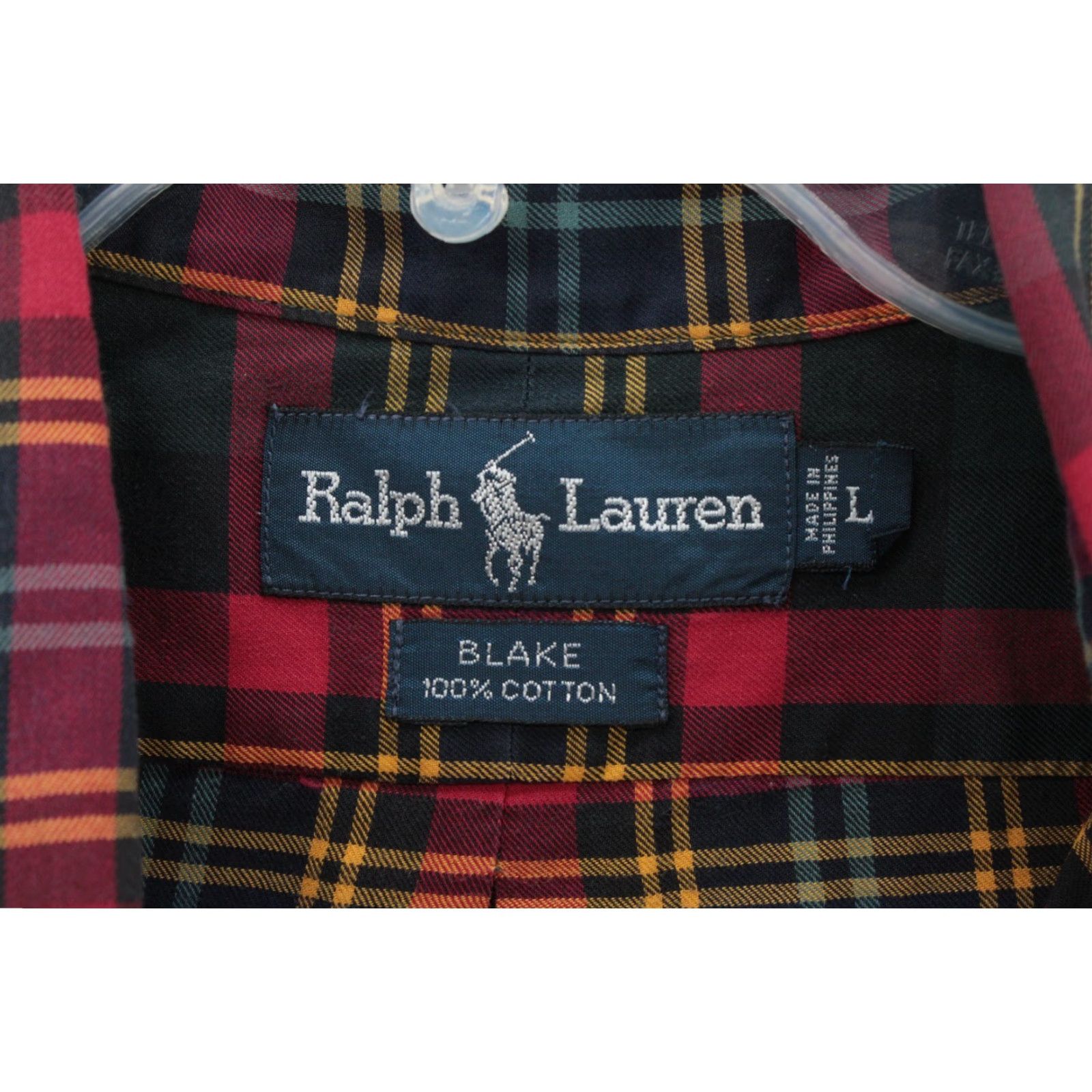 Ralph Lauren VINTAGE Ralph Lauren Shirt Mens L Red Green Plaid Blake Button-Down Tartan Polo Size US L / EU 52-54 / 3 - 5 Thumbnail