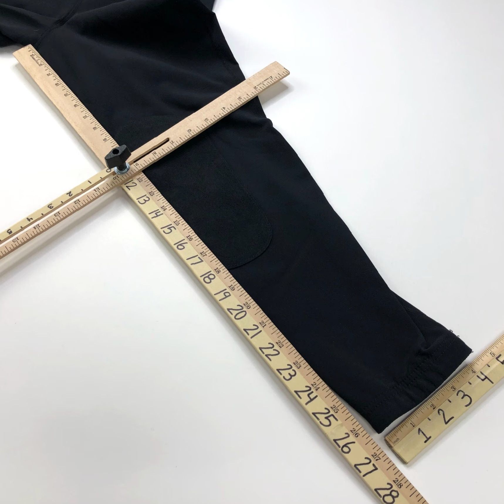 Vintage Irideon Large (Fit 30W 26.5L) Equestrian Breeches Mid Rise Knee Patch Pants Women Pants Black Solid Modern Casual Size 36" / US 14 / IT 50 - 4 Thumbnail