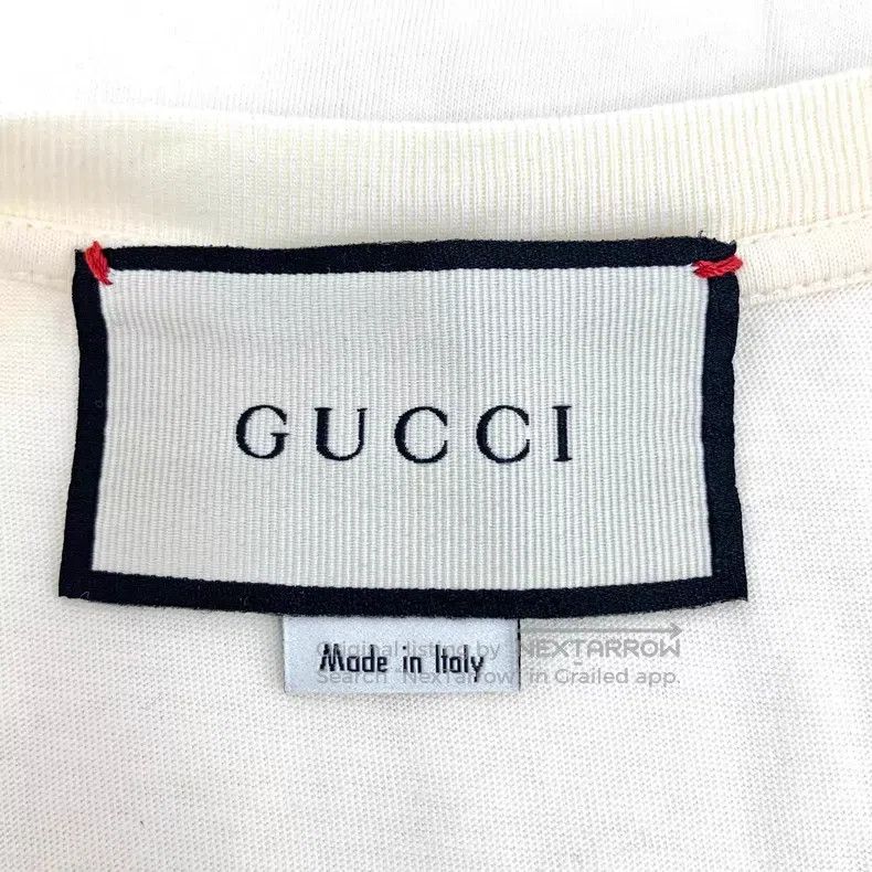 Gucci Gucci Size XXXS Beige logo letter print cotton round-neck s Size XXS / US 00 / IT 34 - 5 Thumbnail