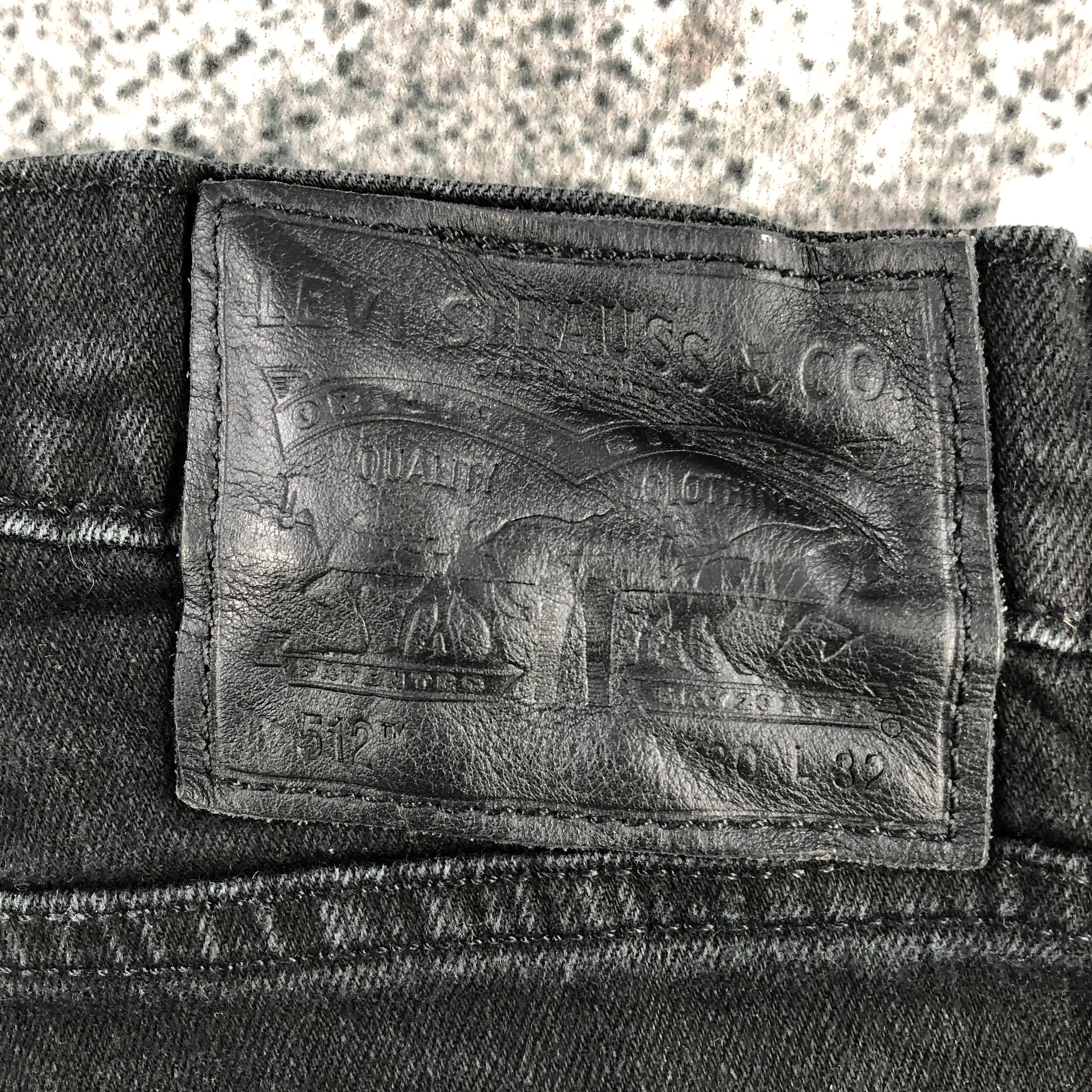 Levi's Levis 512 Jeans Faded Black Denim KJ1013 Size US 30 / EU 46 - 5 Thumbnail