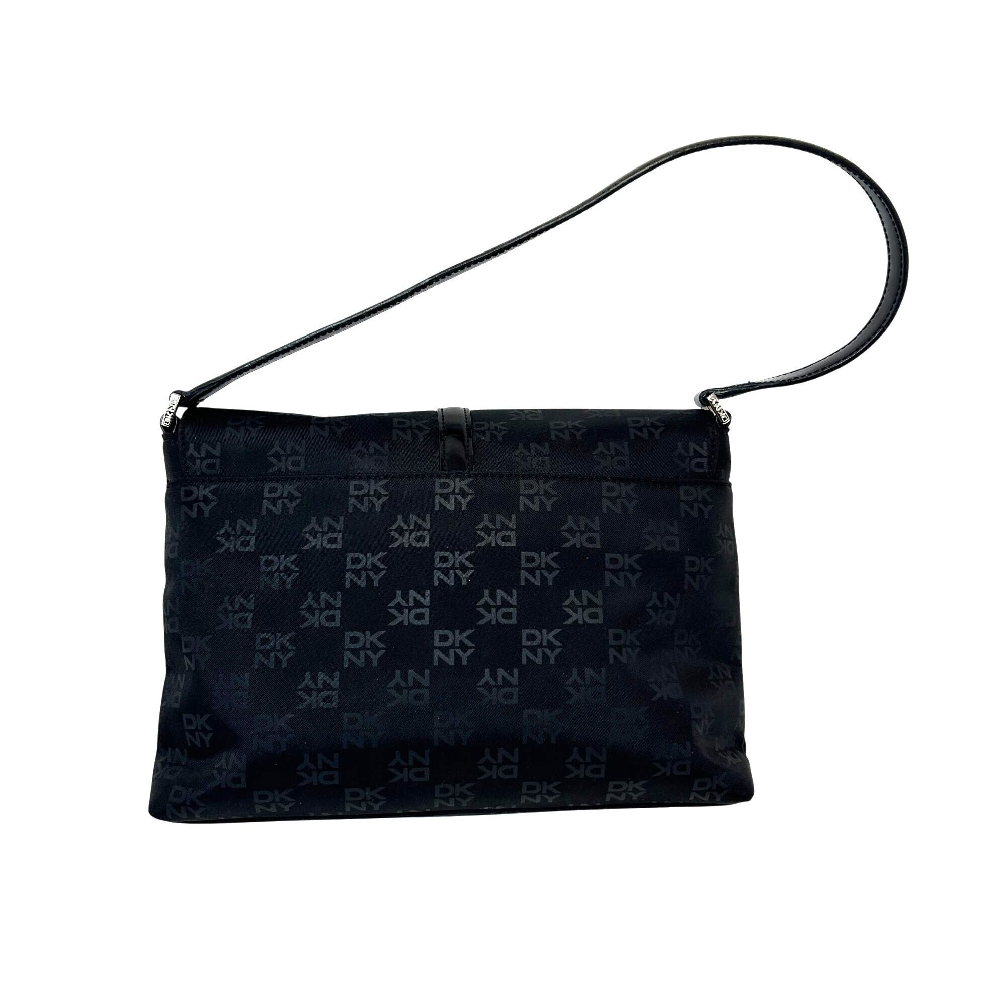 DKNY VINTAGE Y2K DKNY LOGO Baguette Bag Black Shoulder Bag Purse Size ONE SIZE - 2 Thumbnail