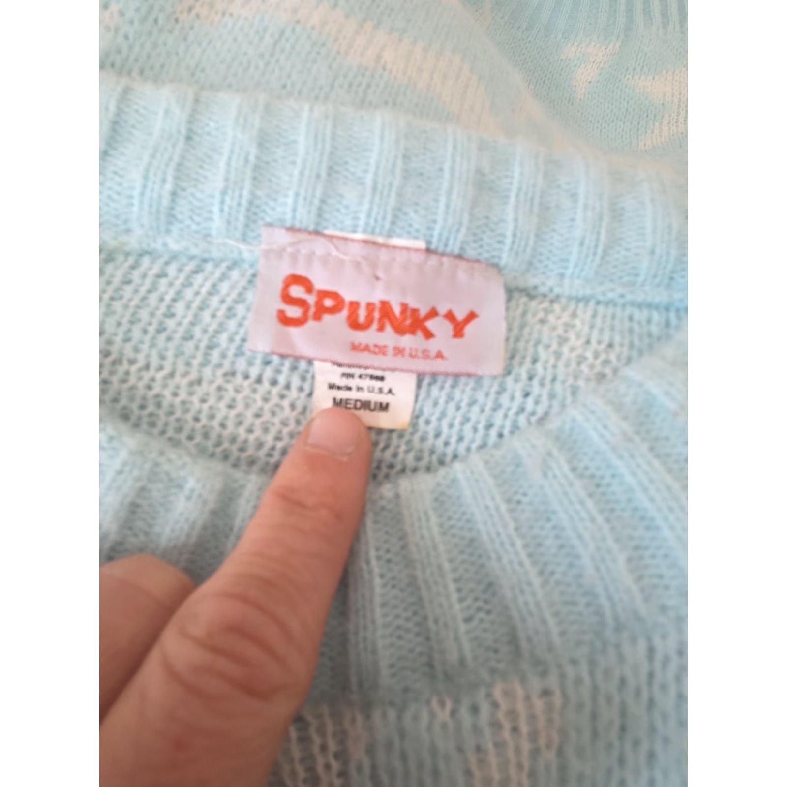 Etro VINTAGE Spunky Sweater Womens Medium Acrylic Knit Retro 80s 90s Geometric Pastel Blue Size M / US 6-8 / IT 42-44 - 3 Thumbnail