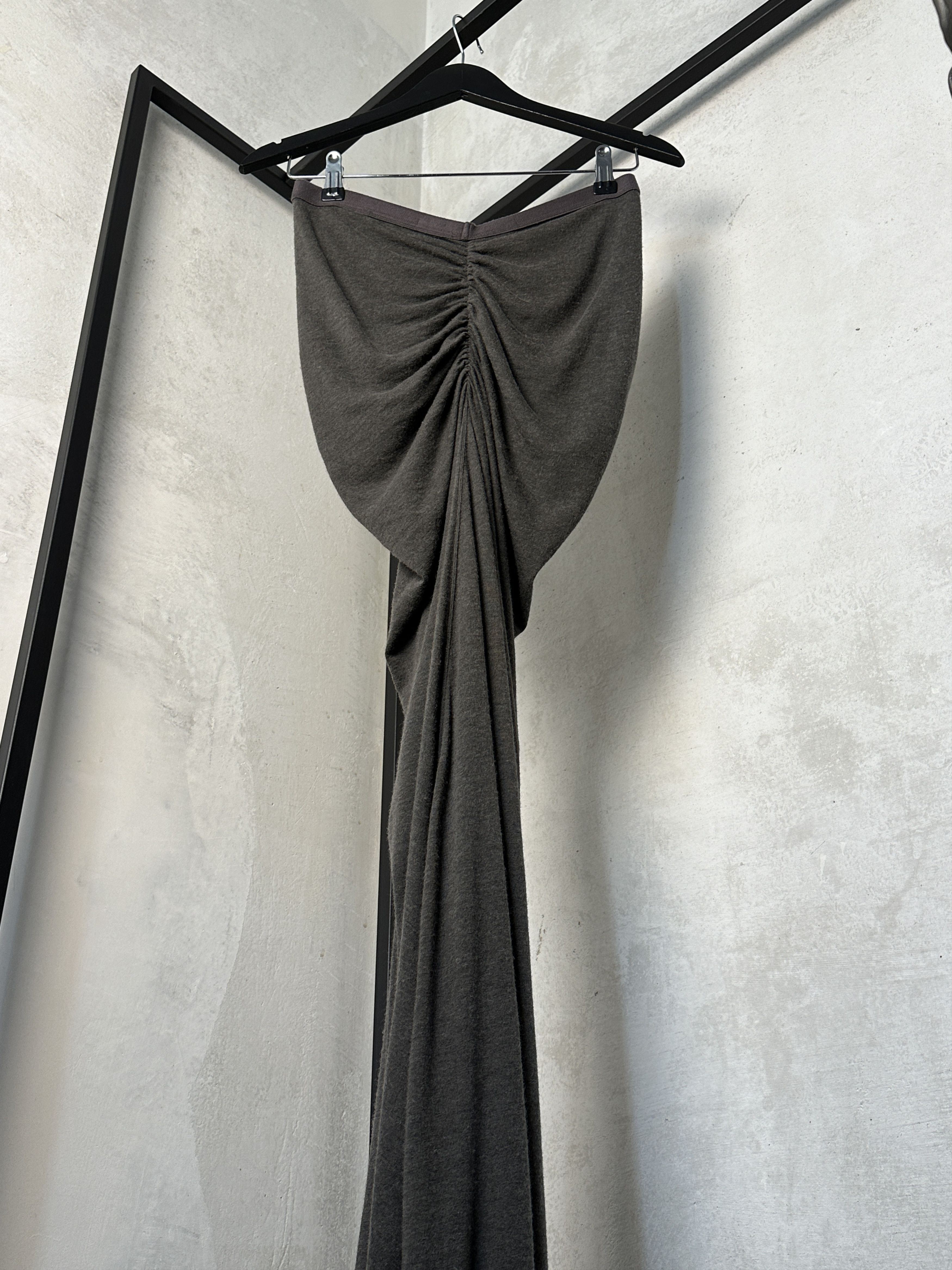 Rick Owens Rick Owens Lilies Ruche Jersey Maxi Skirt in Dark Dust Size 27" / US 4 / IT 40 - 8 Thumbnail