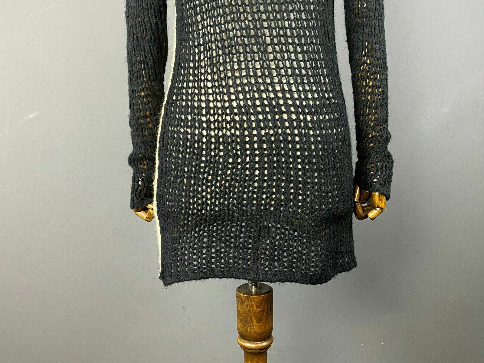 Designer Twin Set Simona Barbieri White / Black Knit Tunic Sweater Size M / US 6-8 / IT 42-44 - 8 Thumbnail