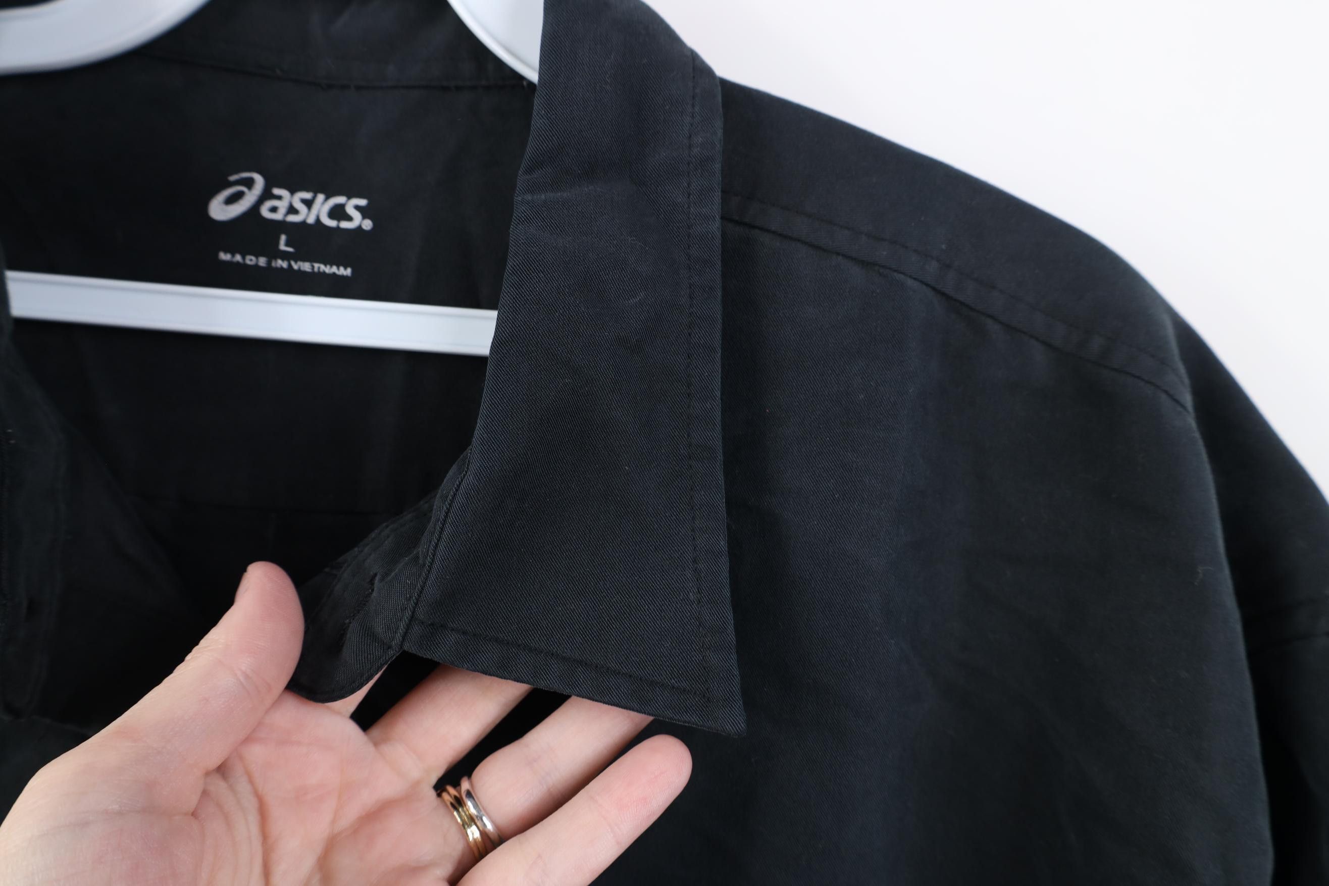 Asics Vintage Asics Spell Out Microfiber Short Sleeve Button Shirt Size US L / EU 52-54 / 3 - 6 Thumbnail